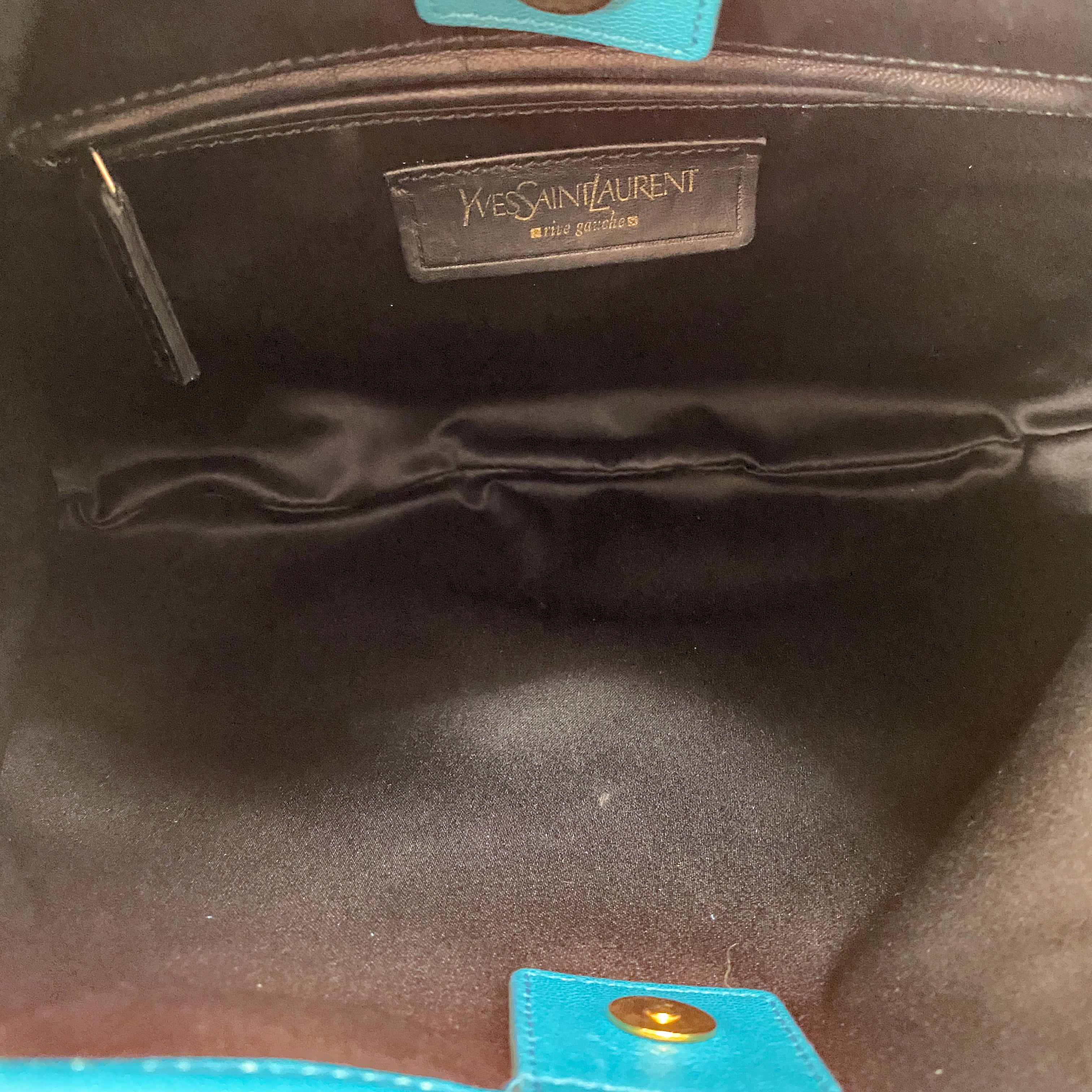 Saint Tropez Blue Leather & Suede Shoulder Bag