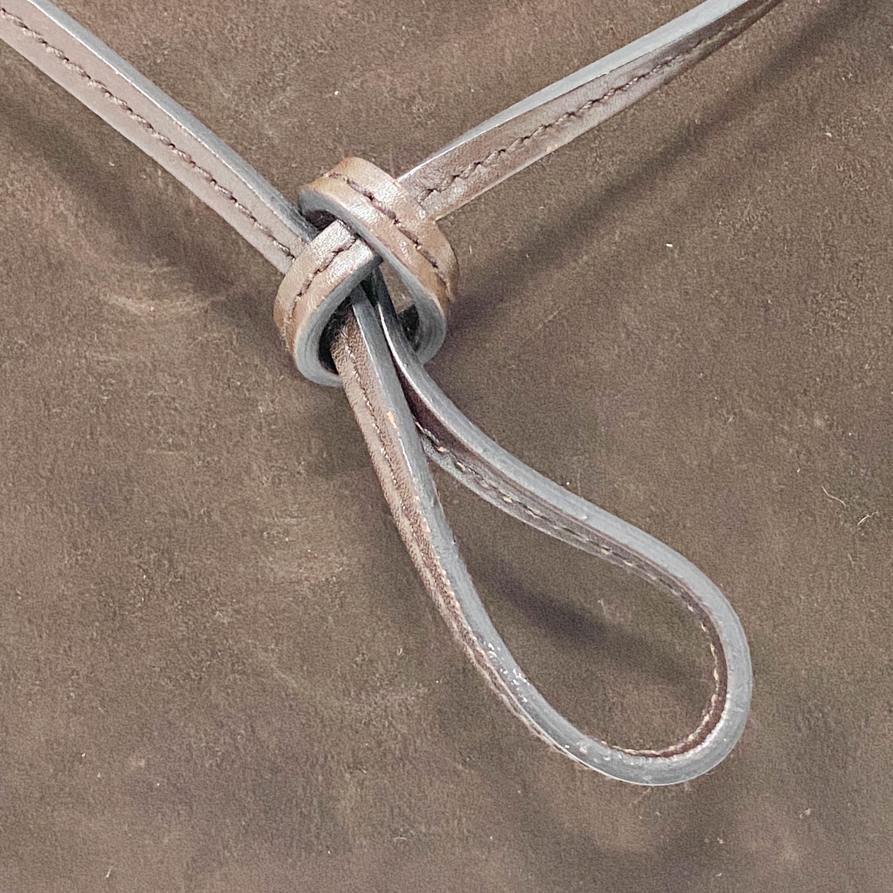 Horsebit Brown Suede Shoulder Bag