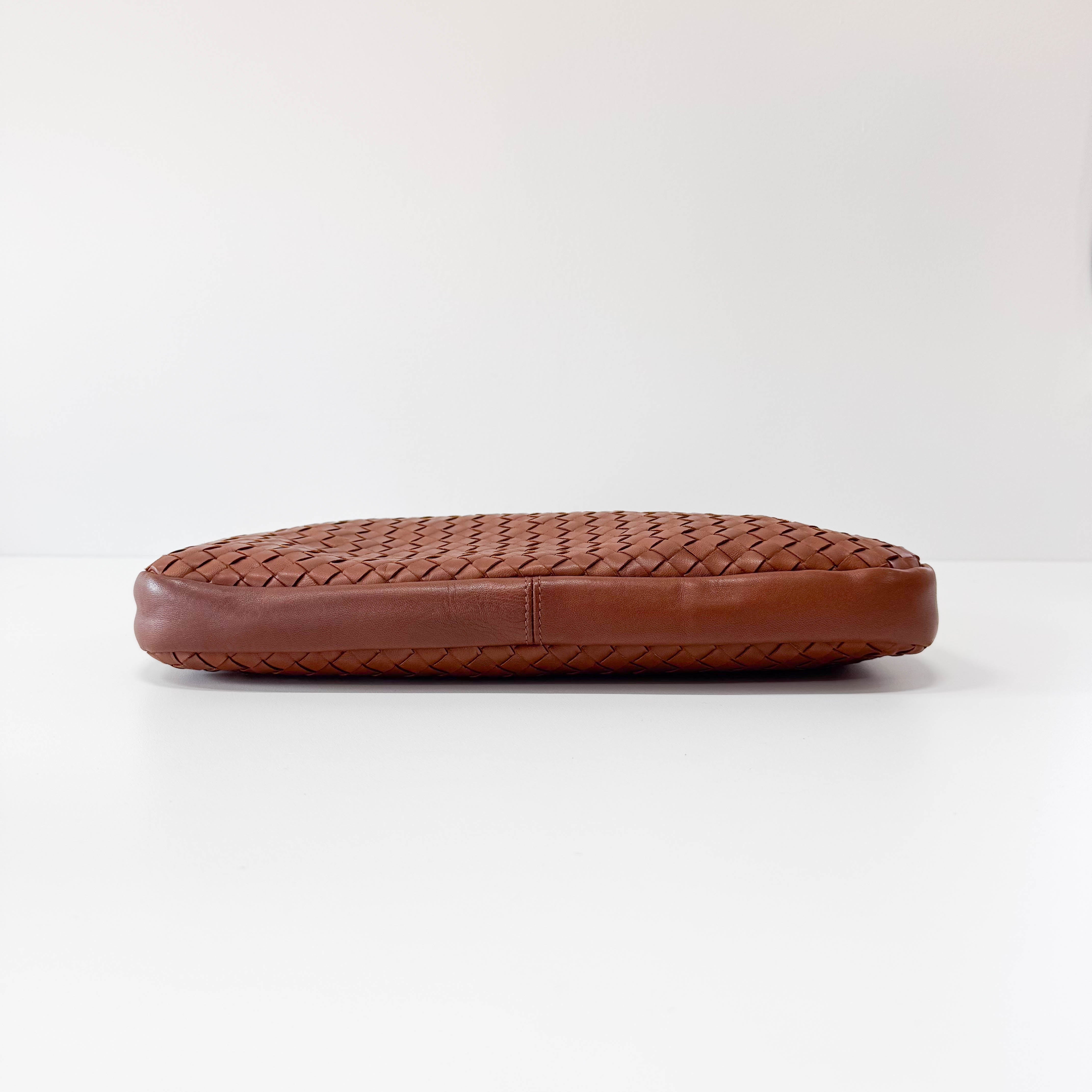 Intrecciato Brown Shoulder Bag