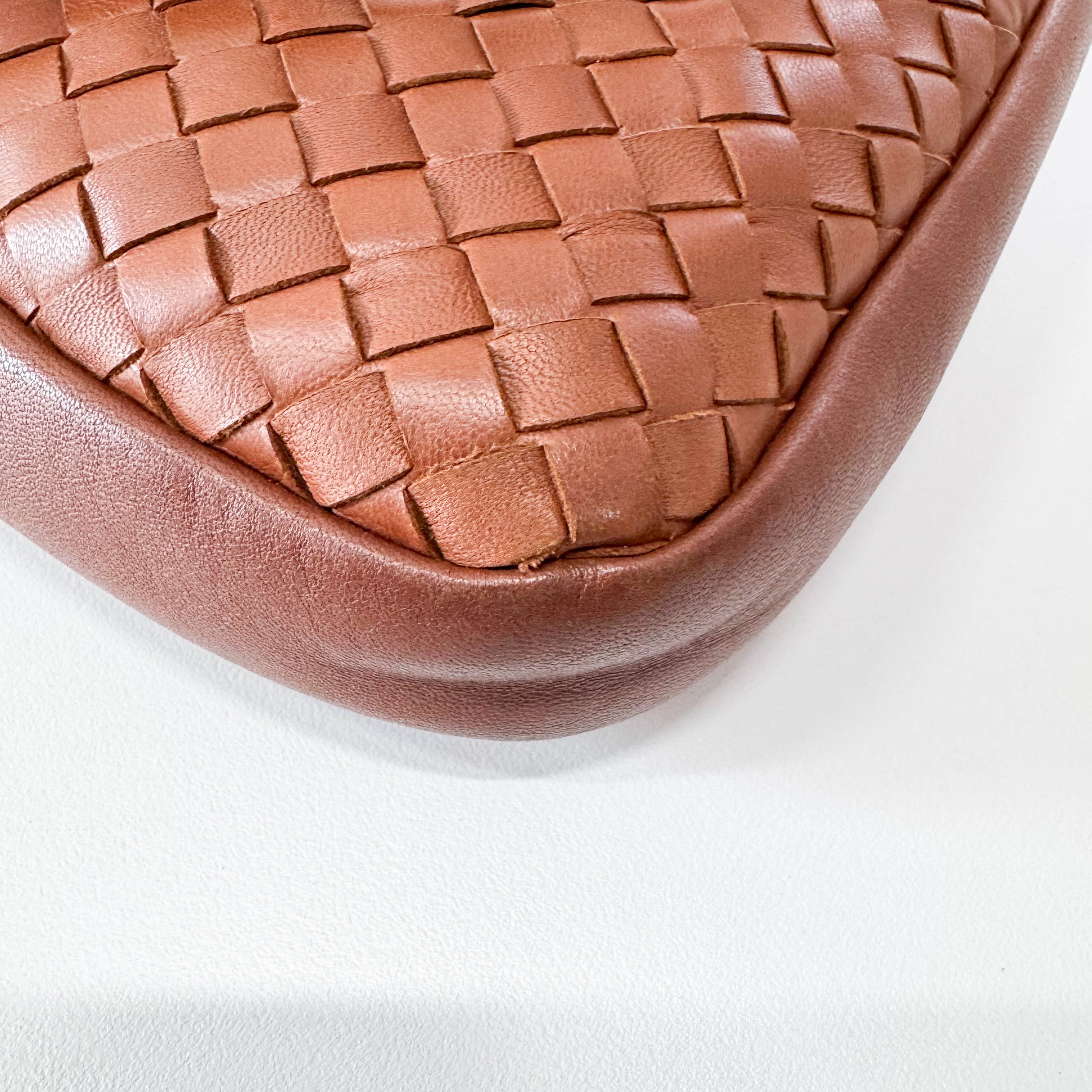 Intrecciato Brown Shoulder Bag