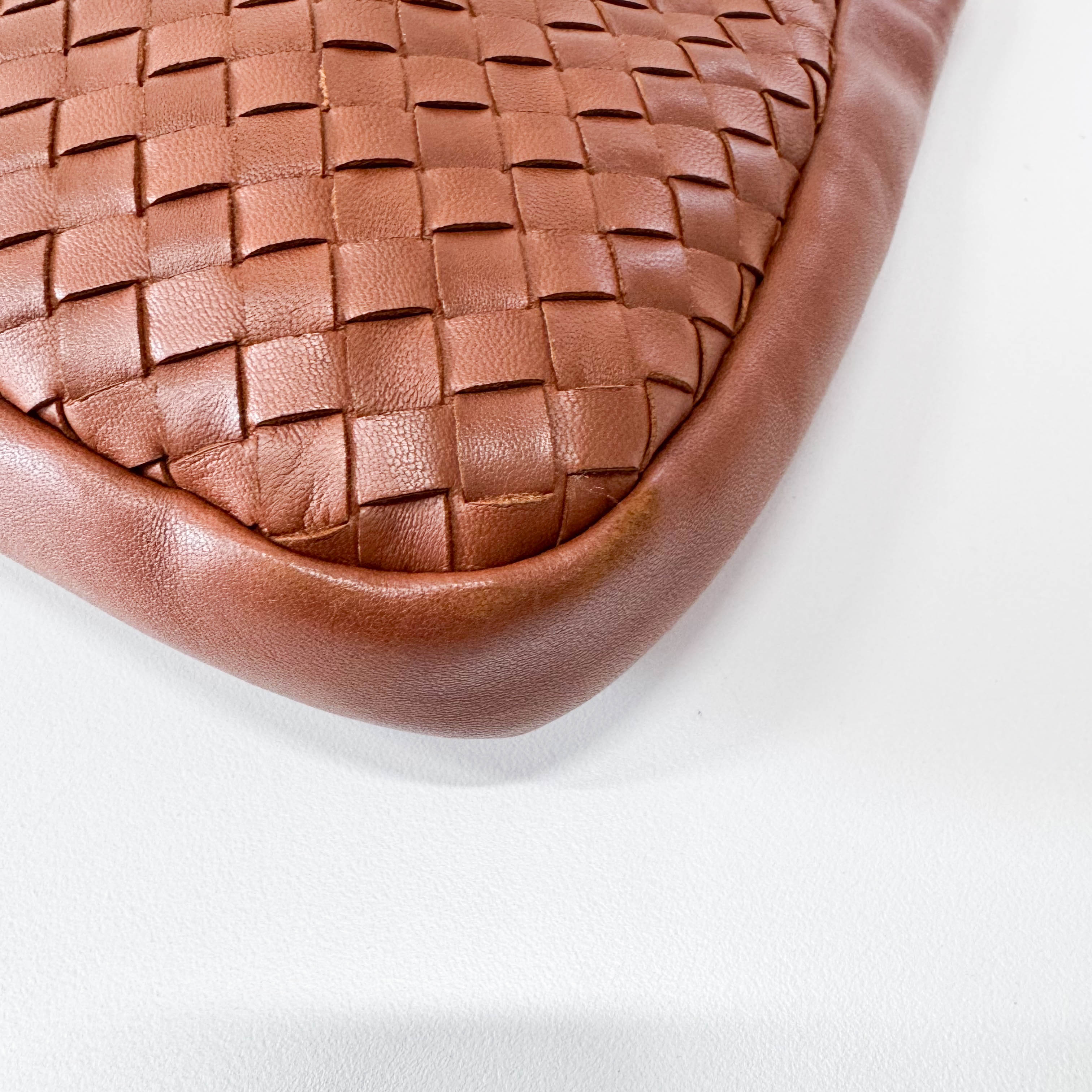 Intrecciato Brown Shoulder Bag