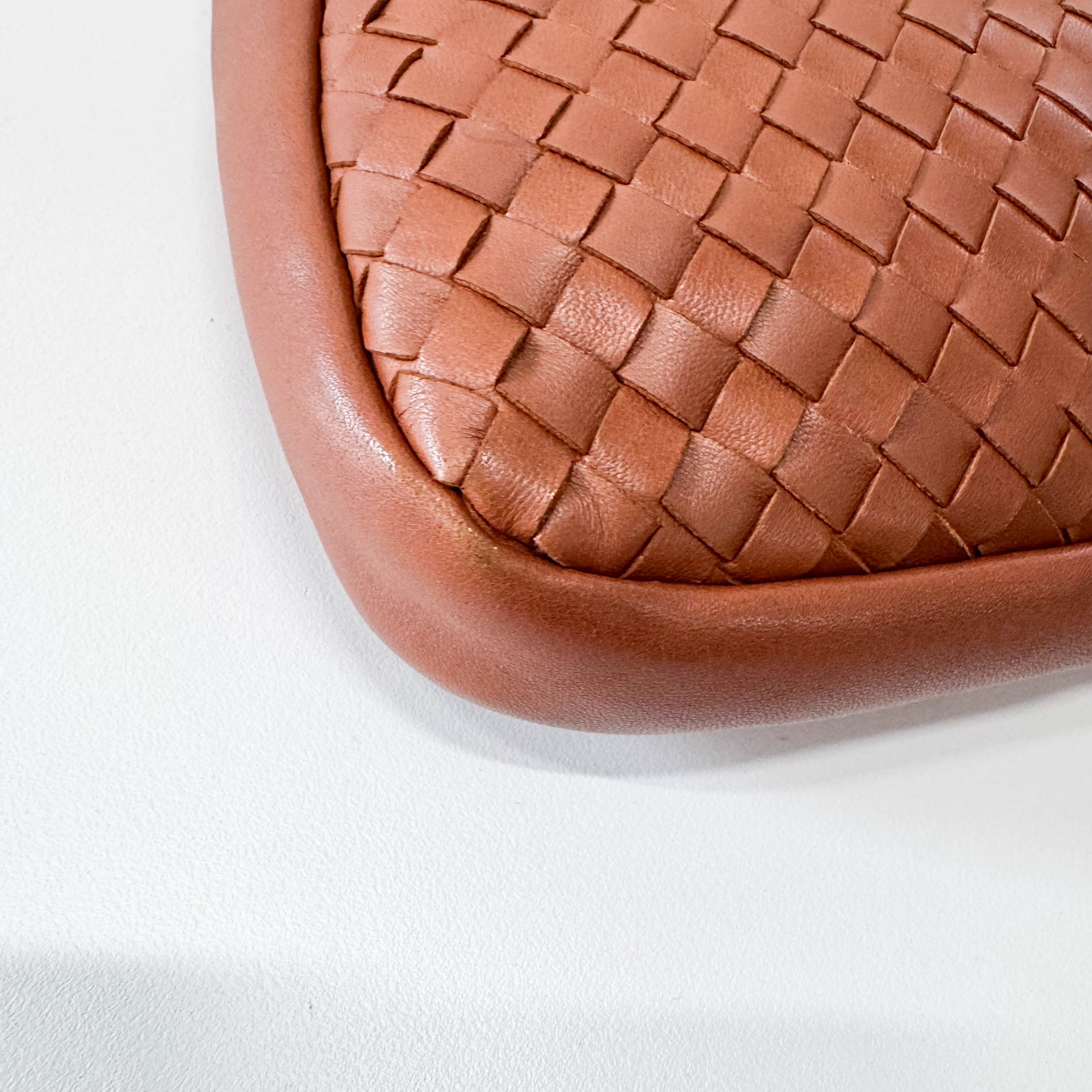 Intrecciato Brown Shoulder Bag