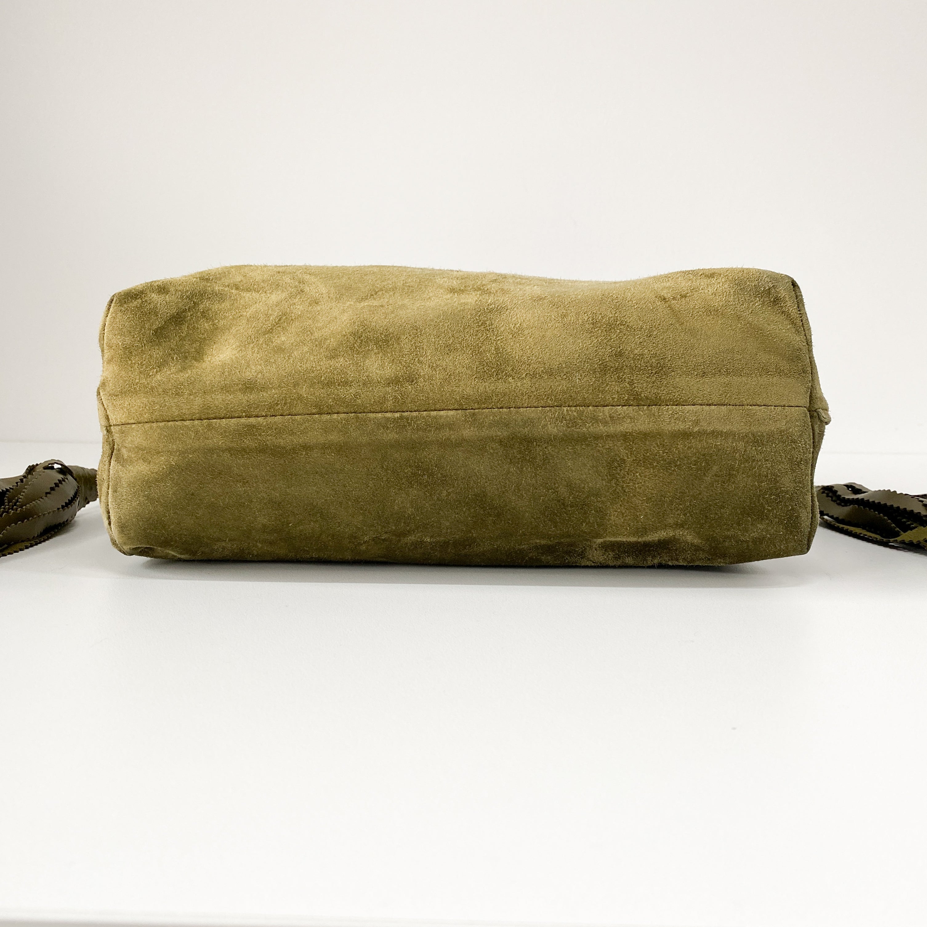 Green Suede Shoulder Bag