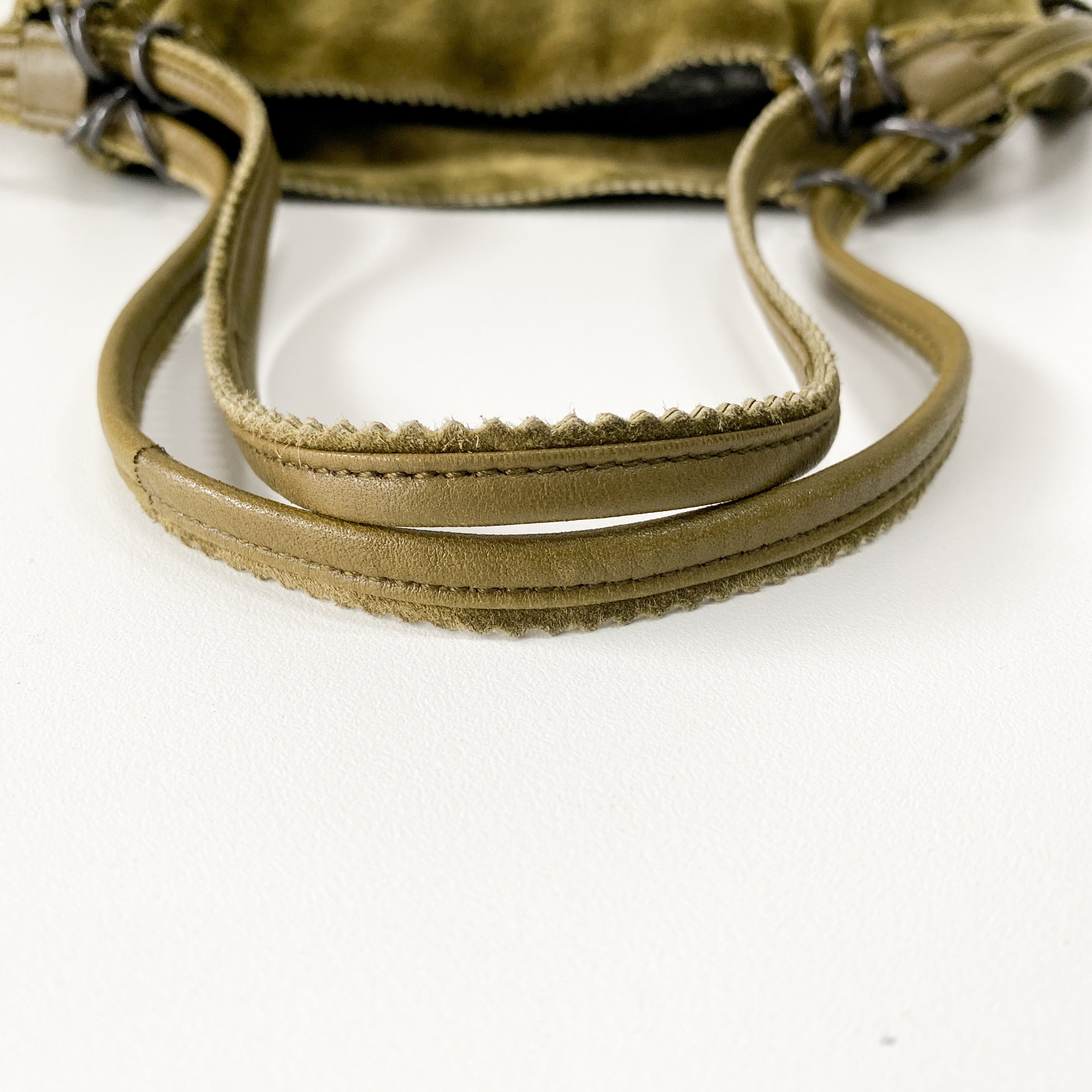 Green Suede Shoulder Bag