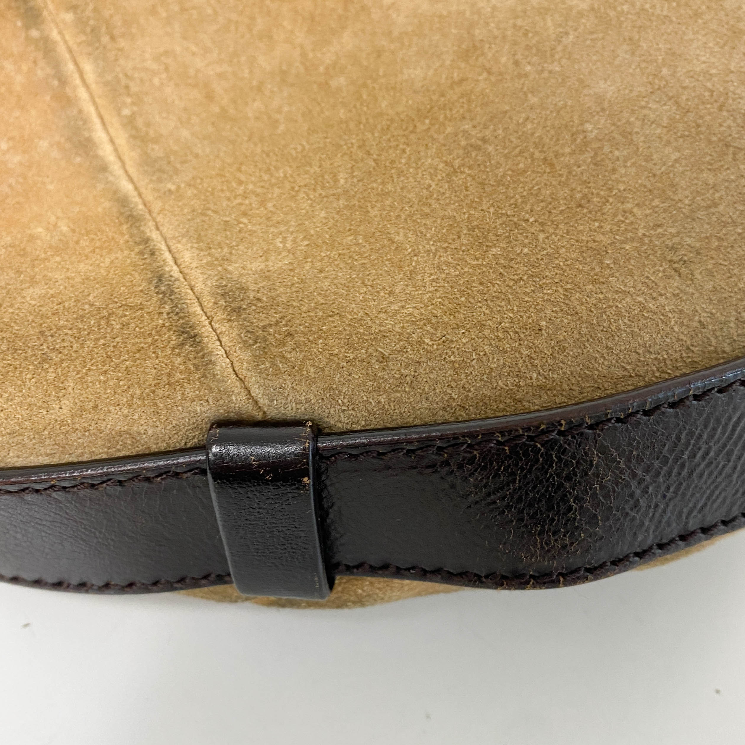 YSL Mombasa Brown Suede Shoulder Bag