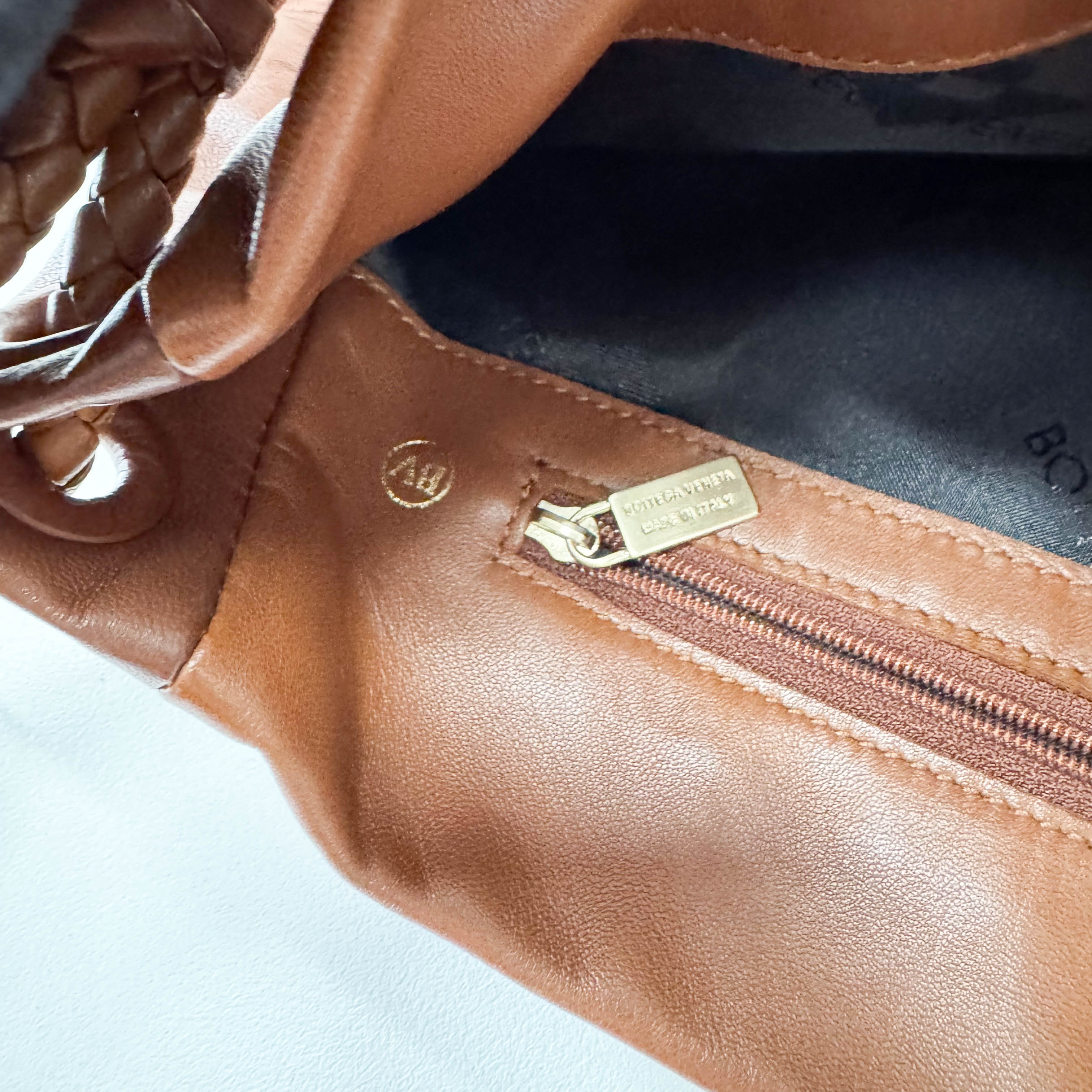 Intrecciato Brown Shoulder Bag