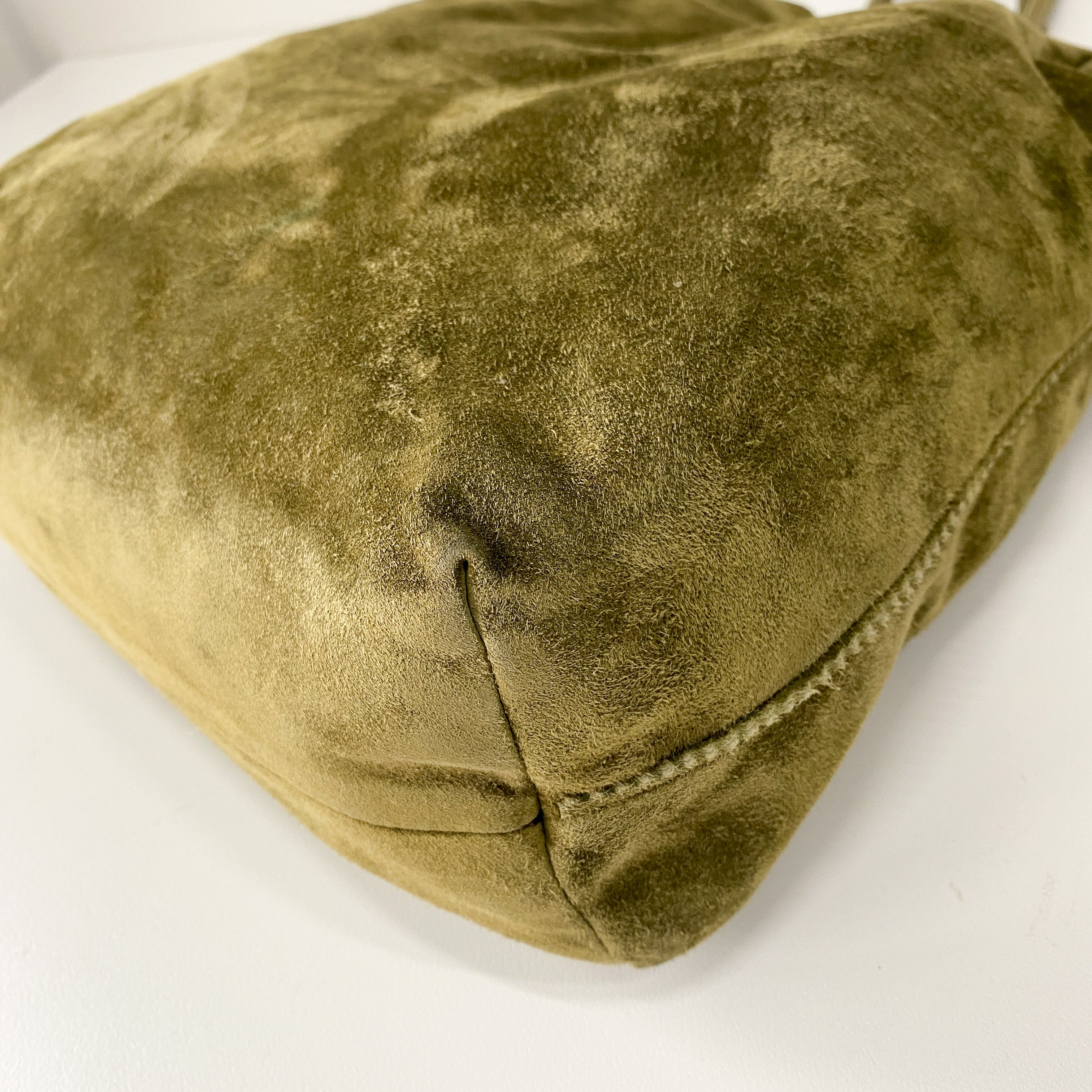 Green Suede Shoulder Bag