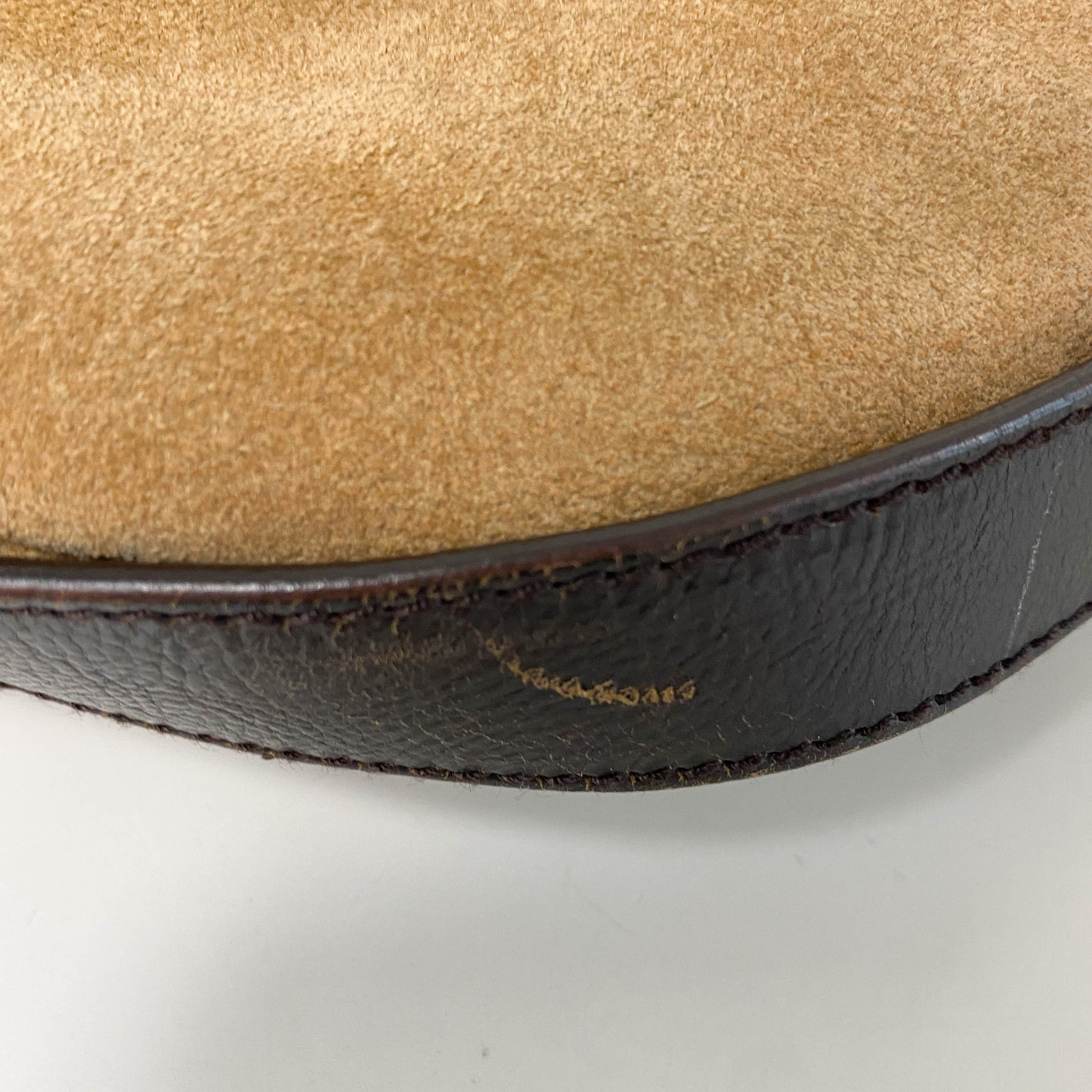 YSL Mombasa Brown Suede Shoulder Bag