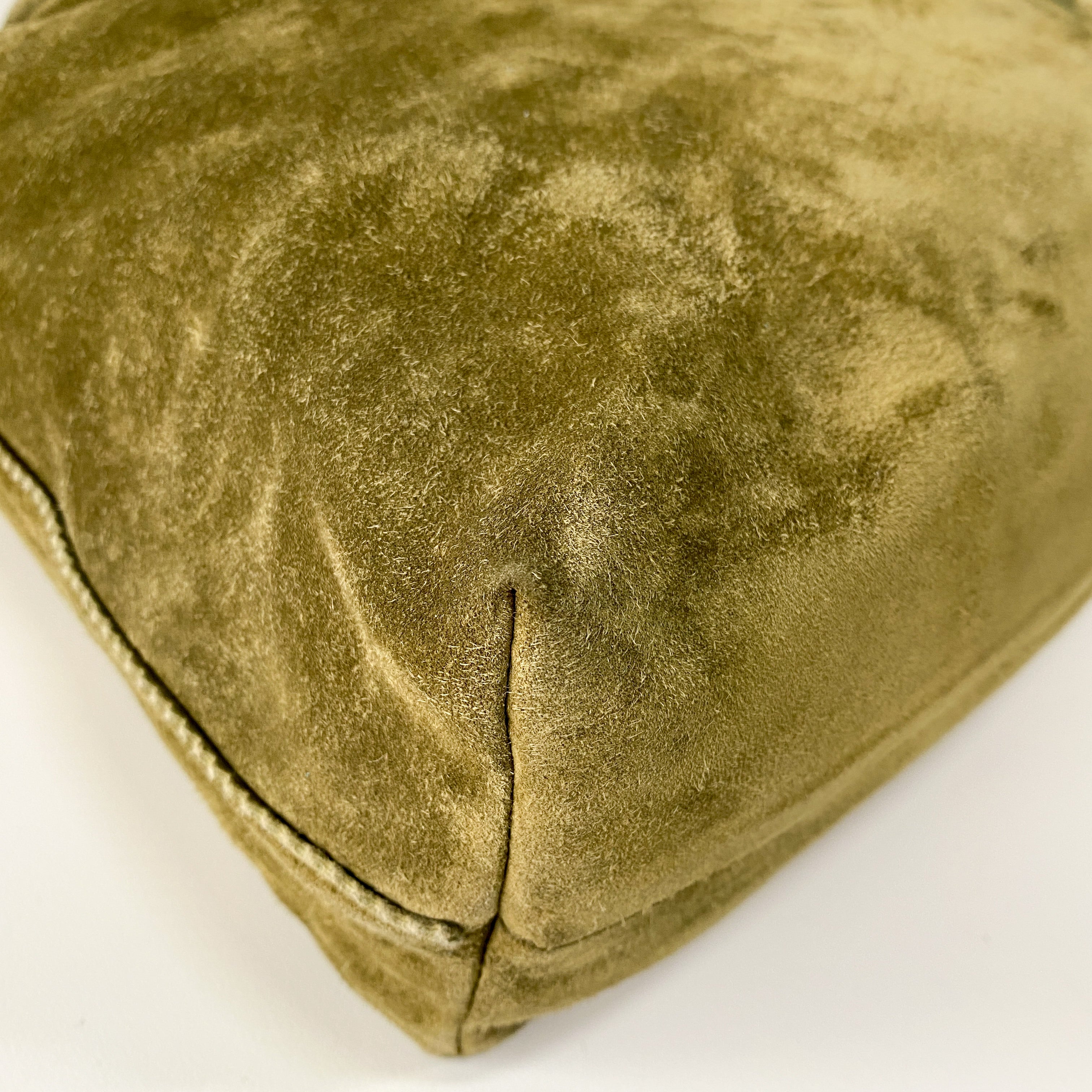 Green Suede Shoulder Bag