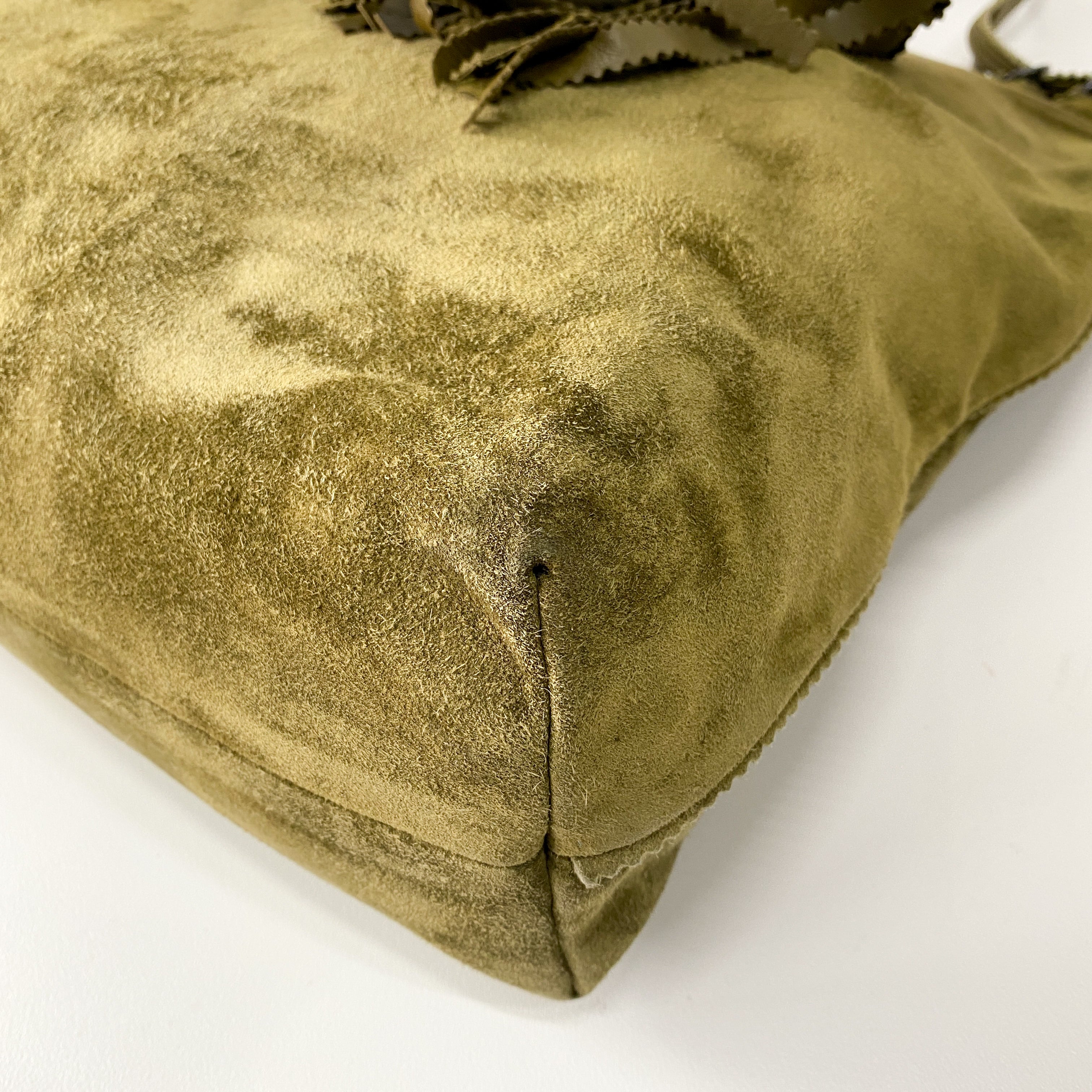 Green Suede Shoulder Bag