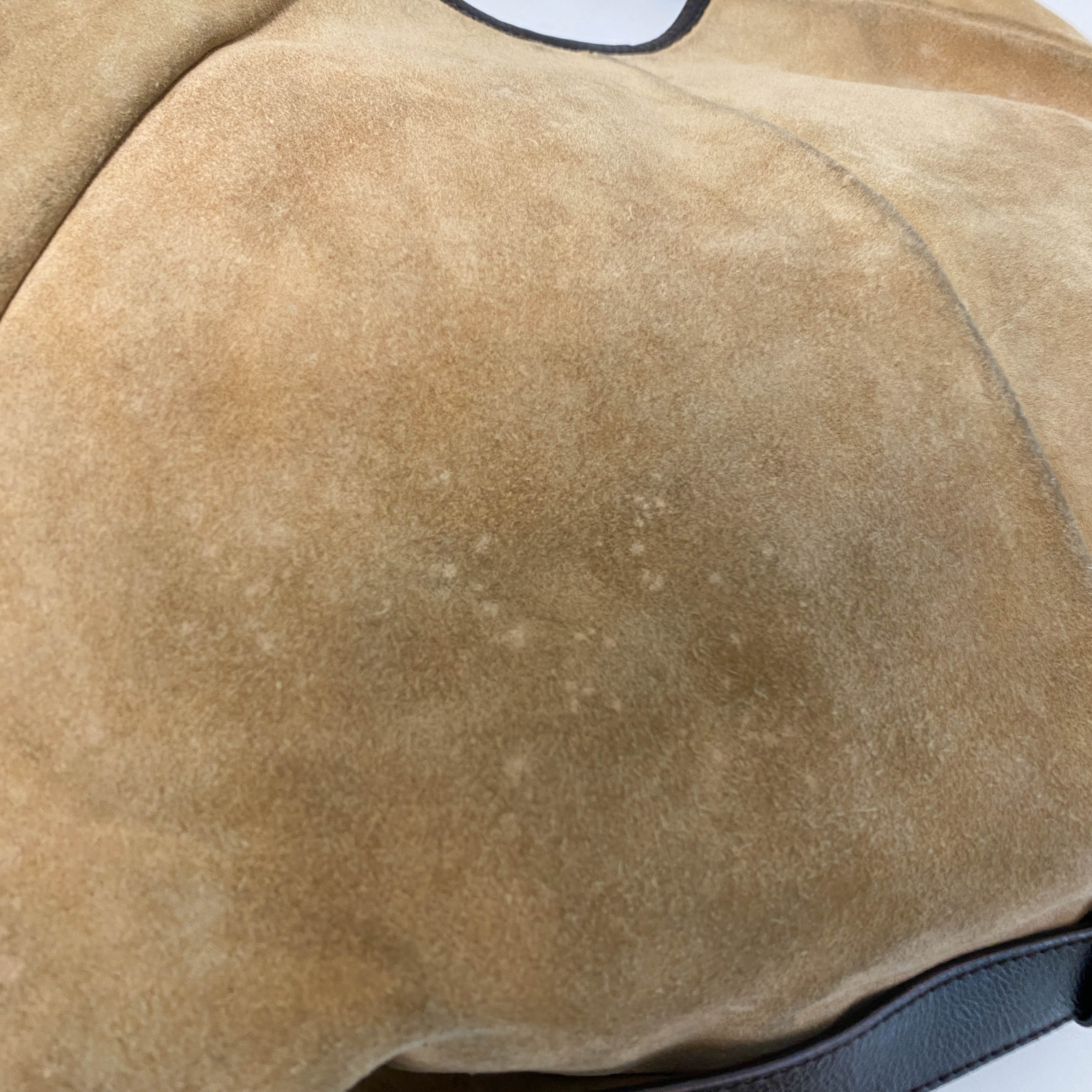 YSL Mombasa Brown Suede Shoulder Bag