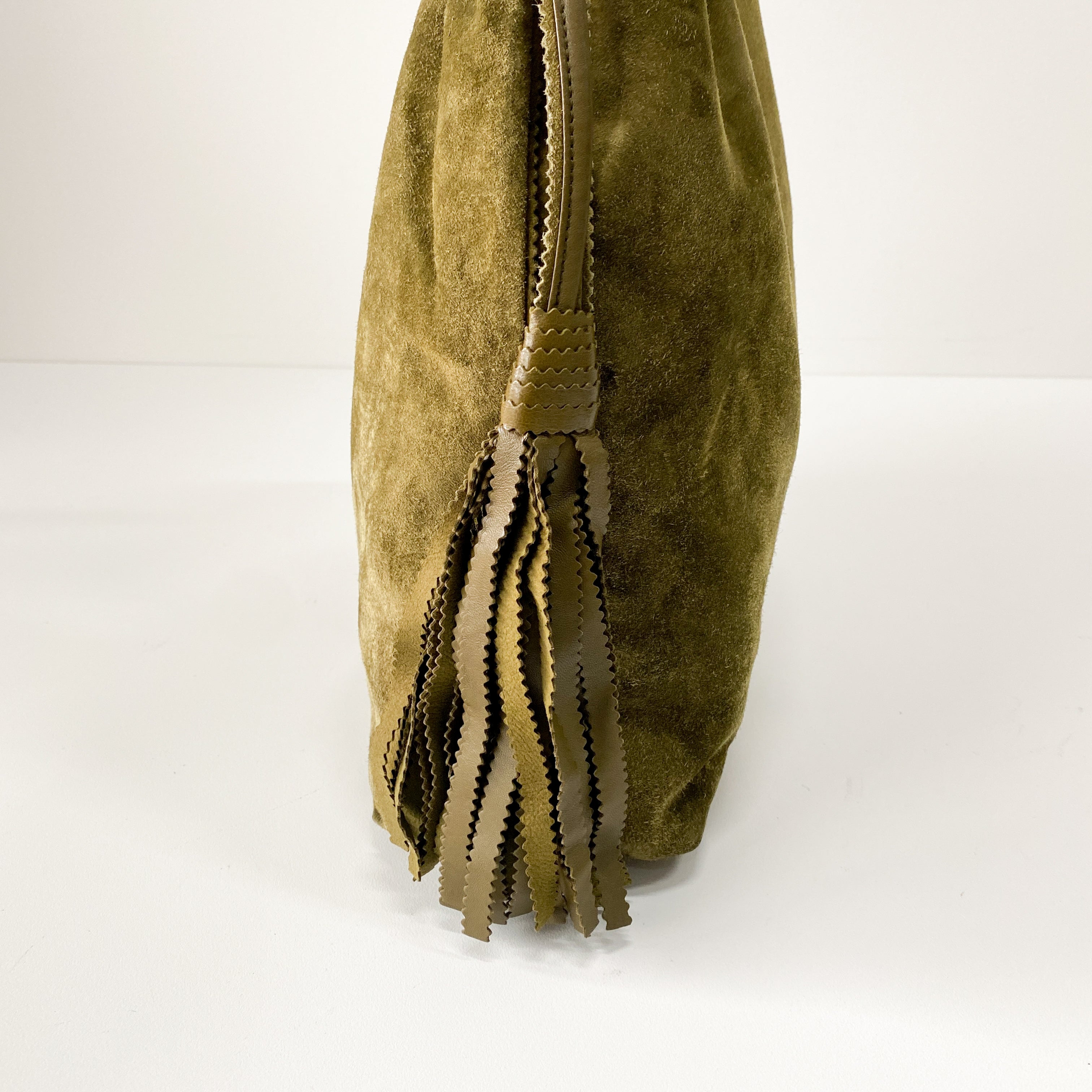 Green Suede Shoulder Bag