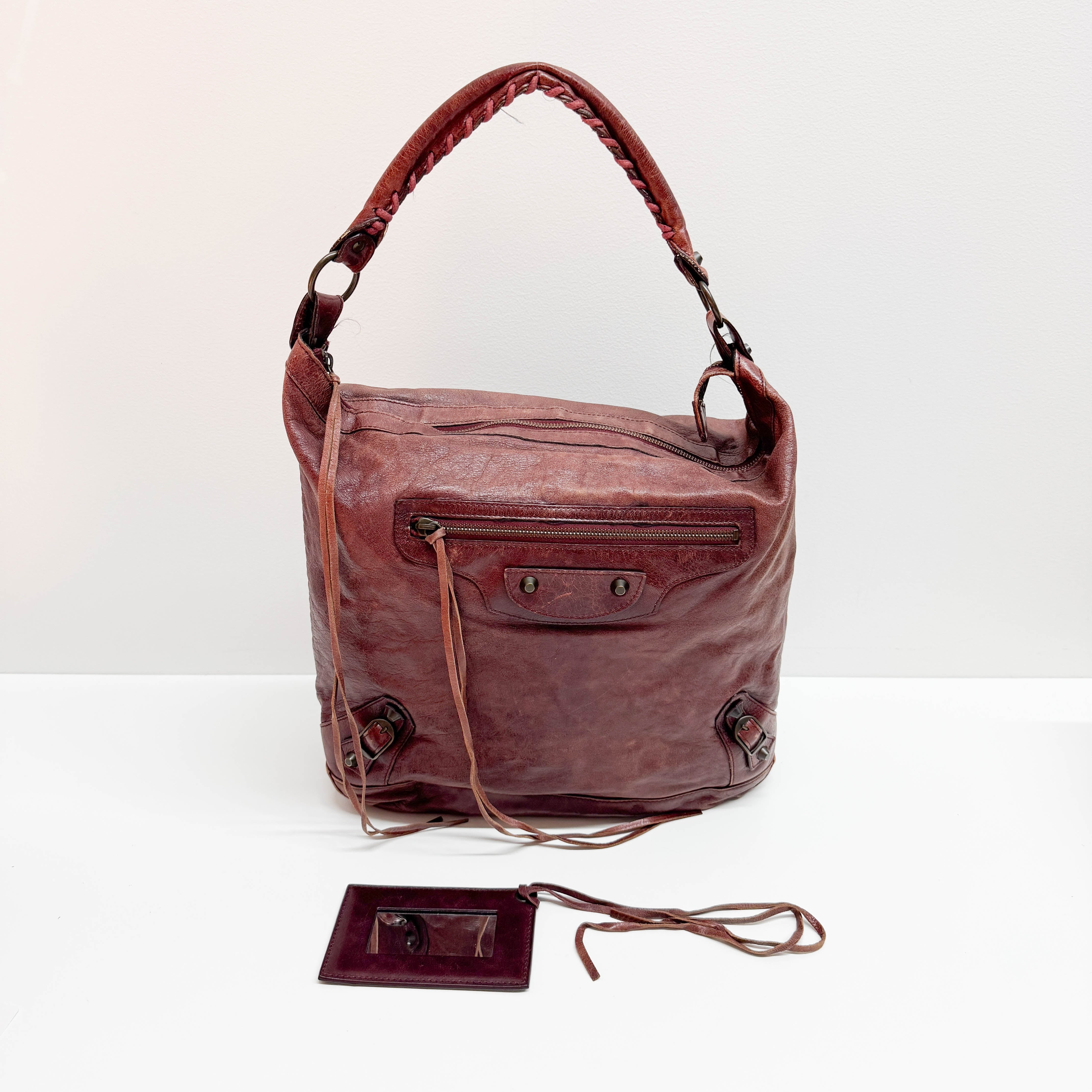 The Day Brown Calfskin Leather Hobo Bag