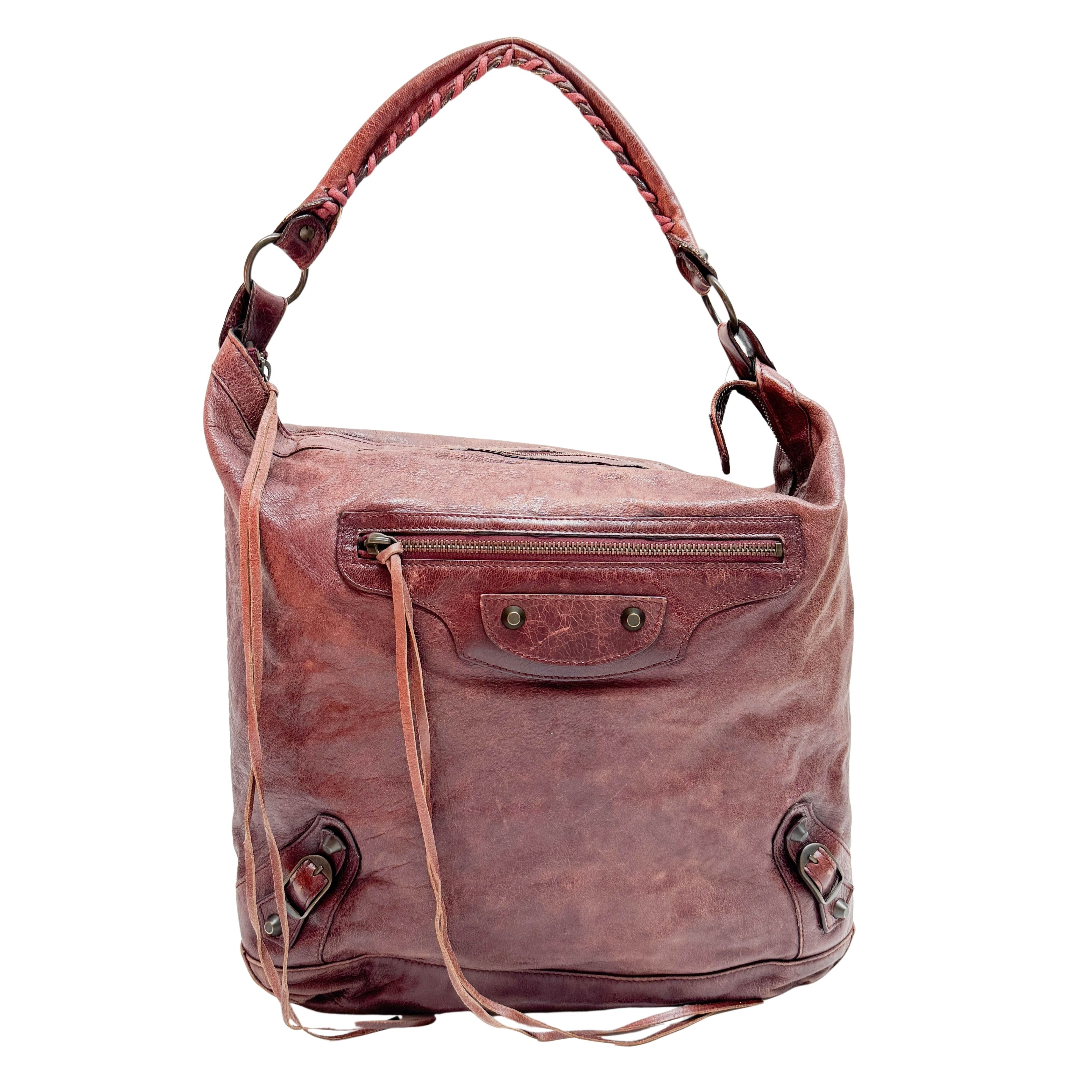 The Day Brown Calfskin Leather Hobo Bag