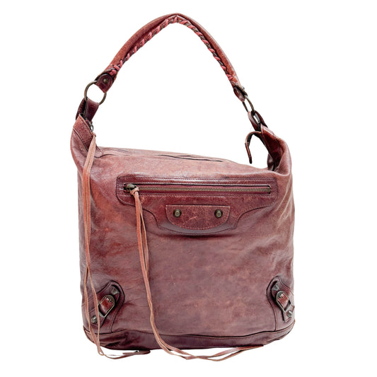 The Day Brown Calfskin Leather Hobo Bag
