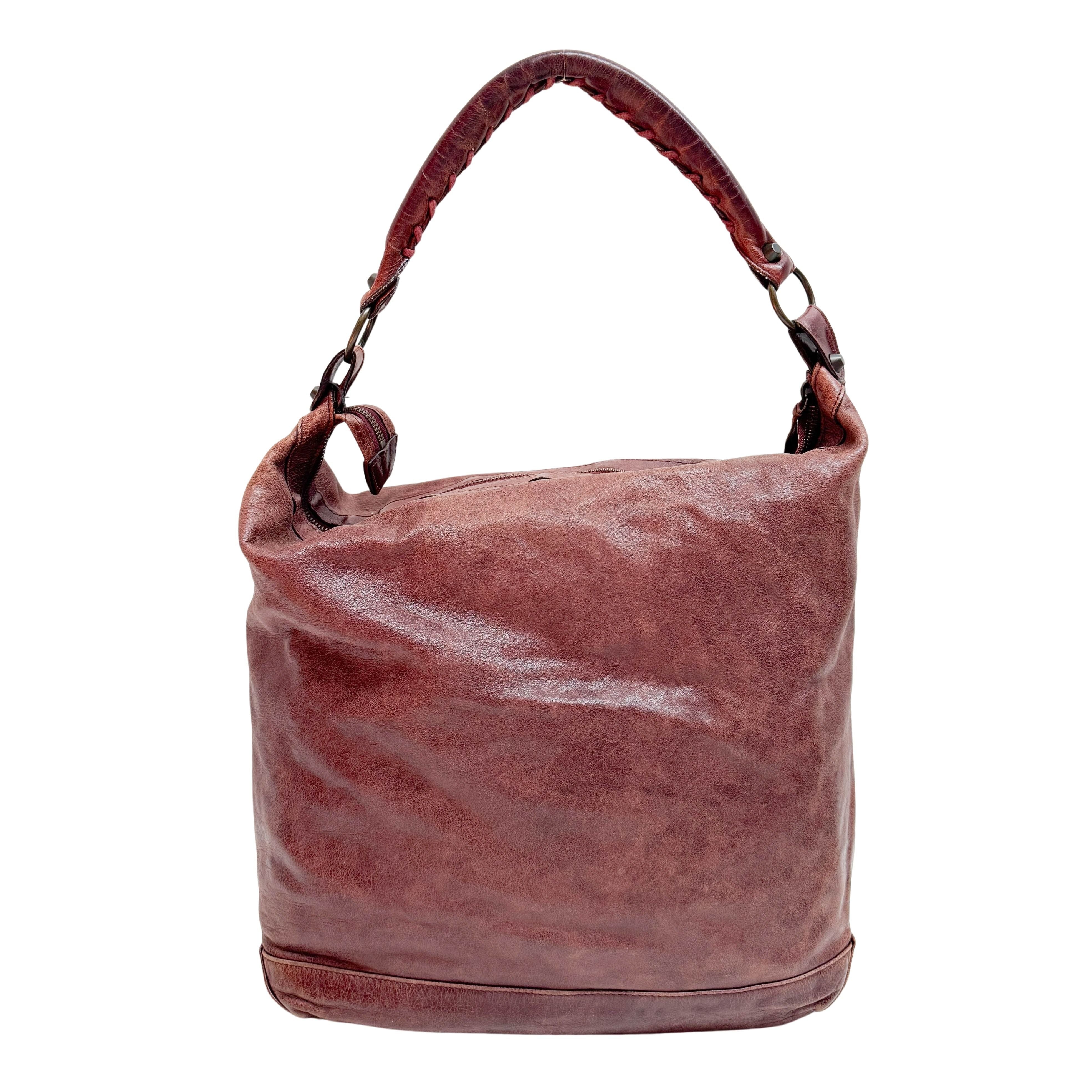 The Day Brown Calfskin Leather Hobo Bag