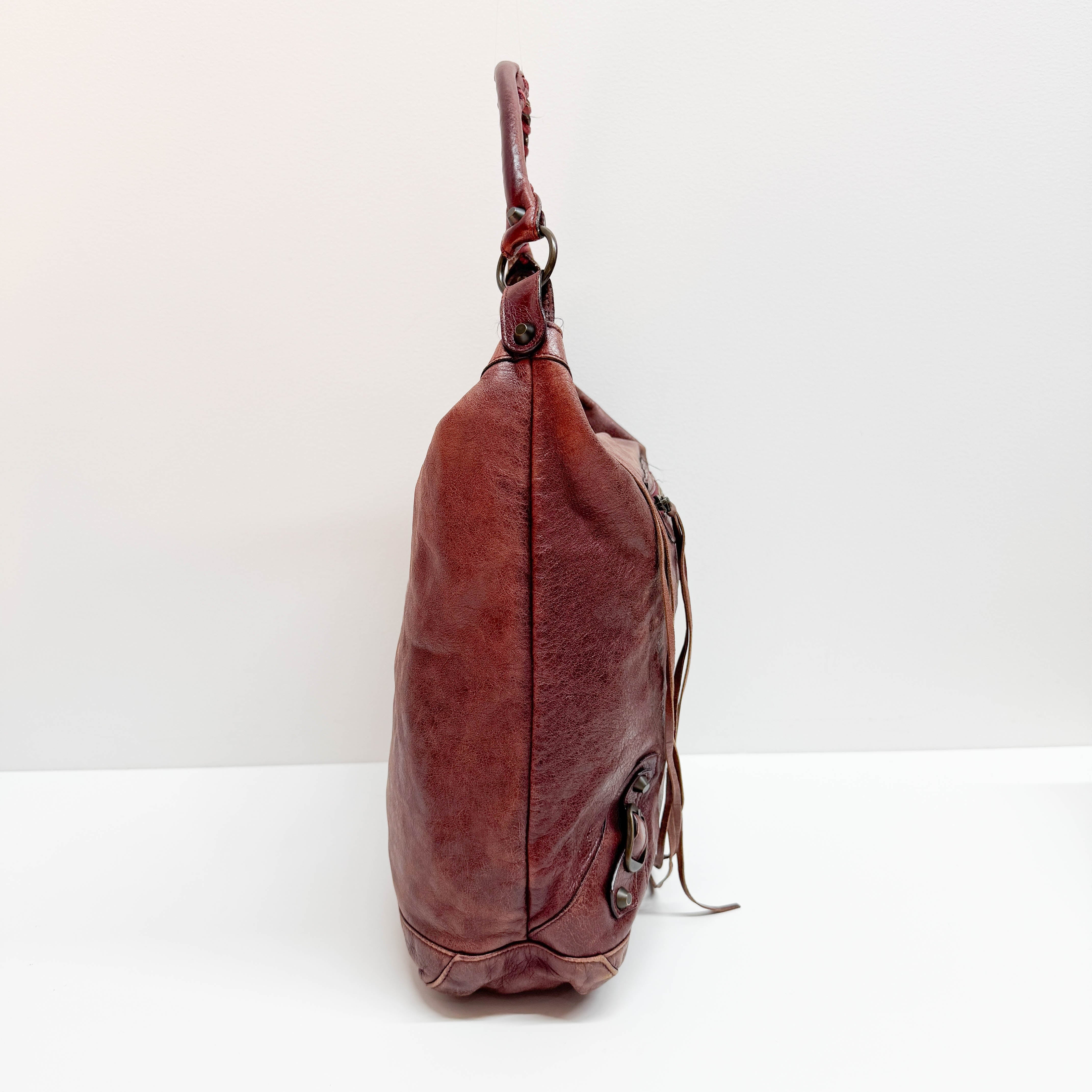 The Day Brown Calfskin Leather Hobo Bag