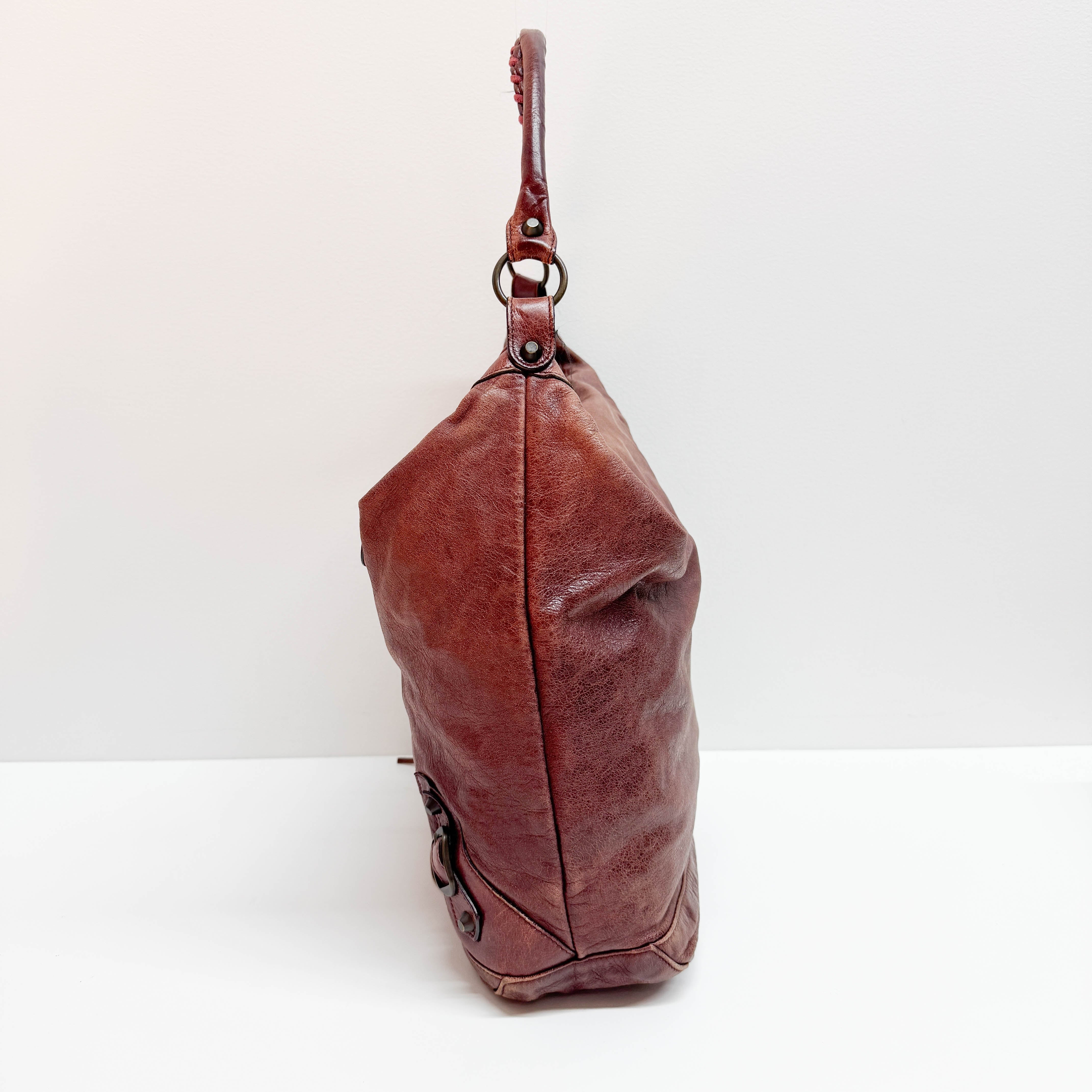 The Day Brown Calfskin Leather Hobo Bag