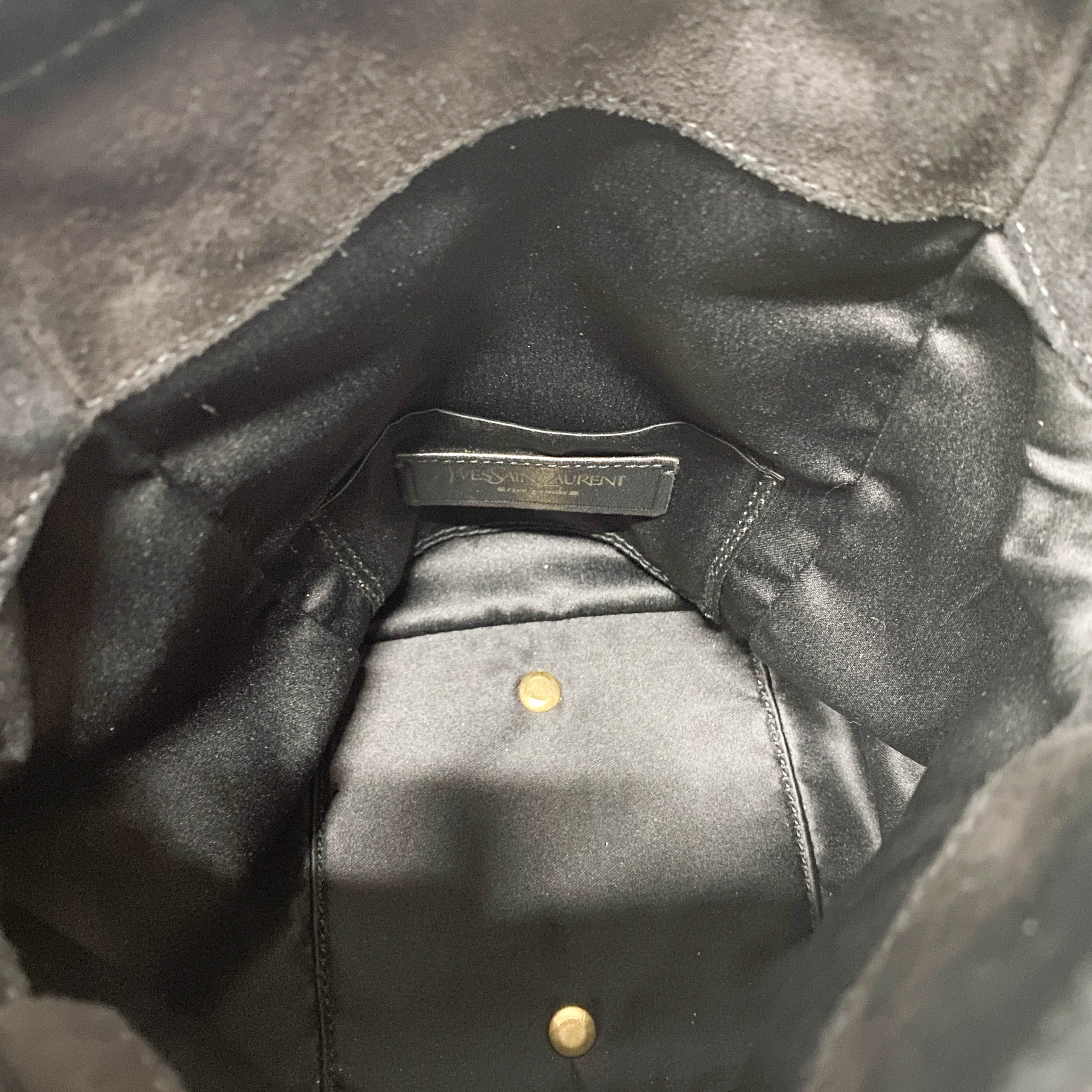 Downtown Black Patent Leather Handle Bag