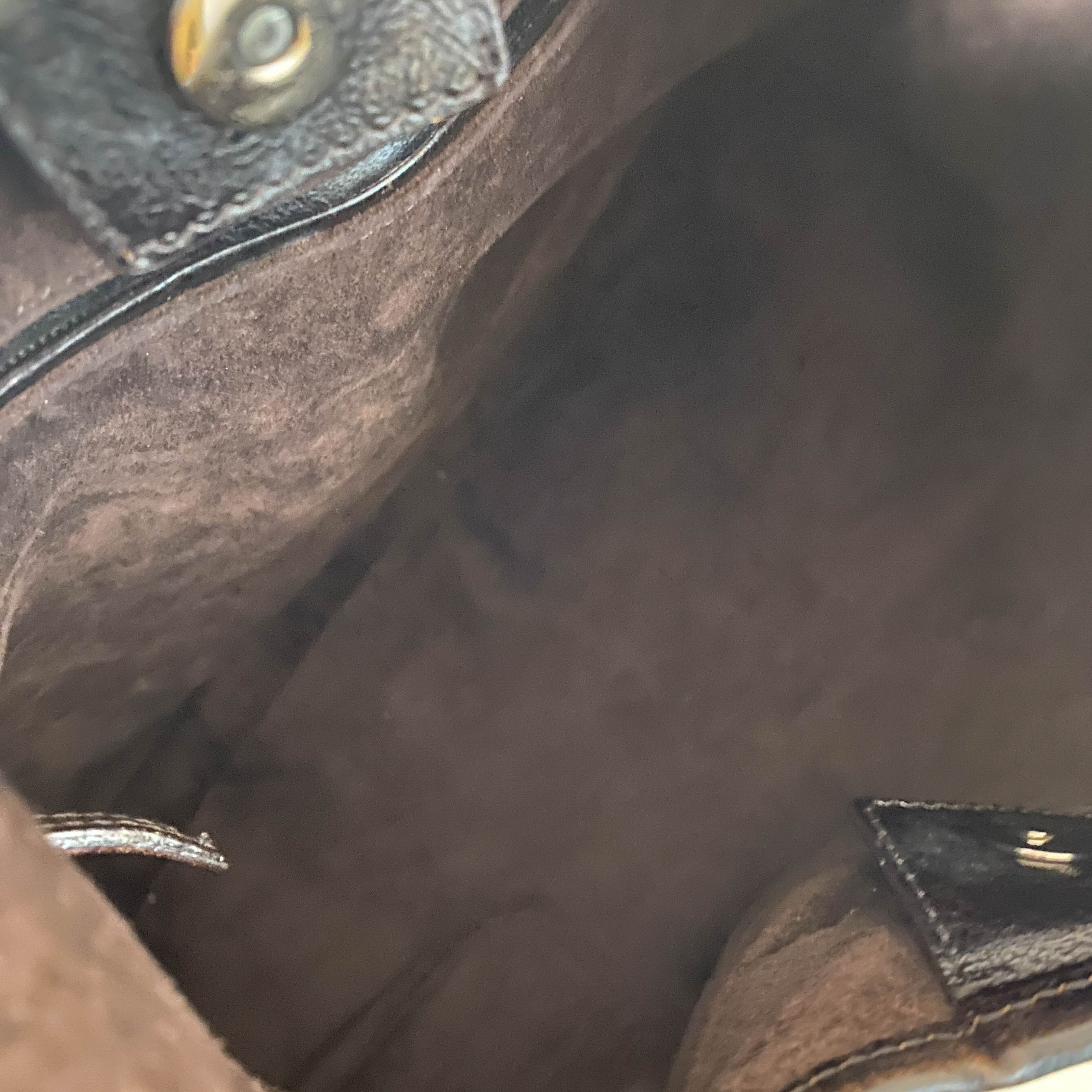 YSL Mombasa Brown Suede Shoulder Bag