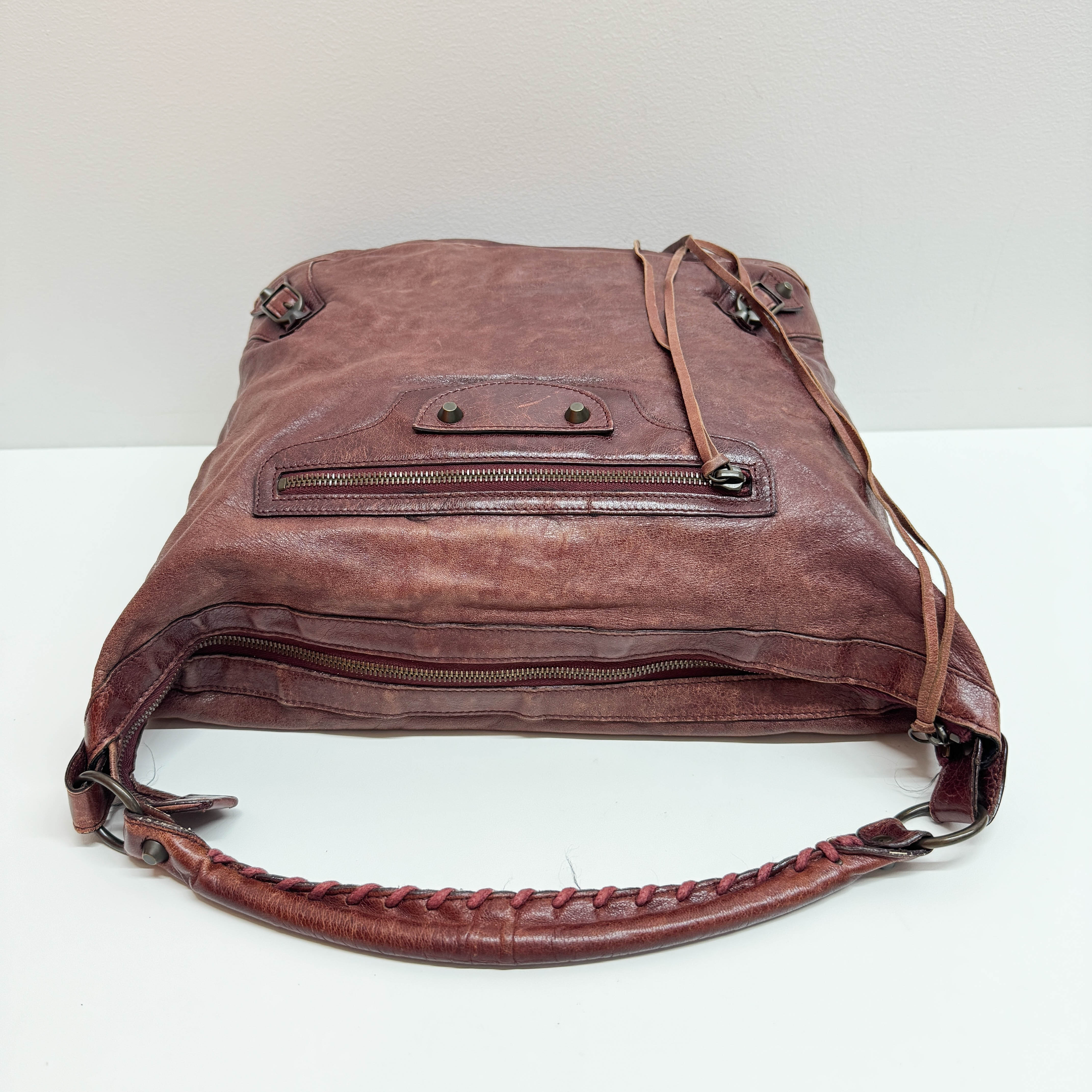 The Day Brown Calfskin Leather Hobo Bag