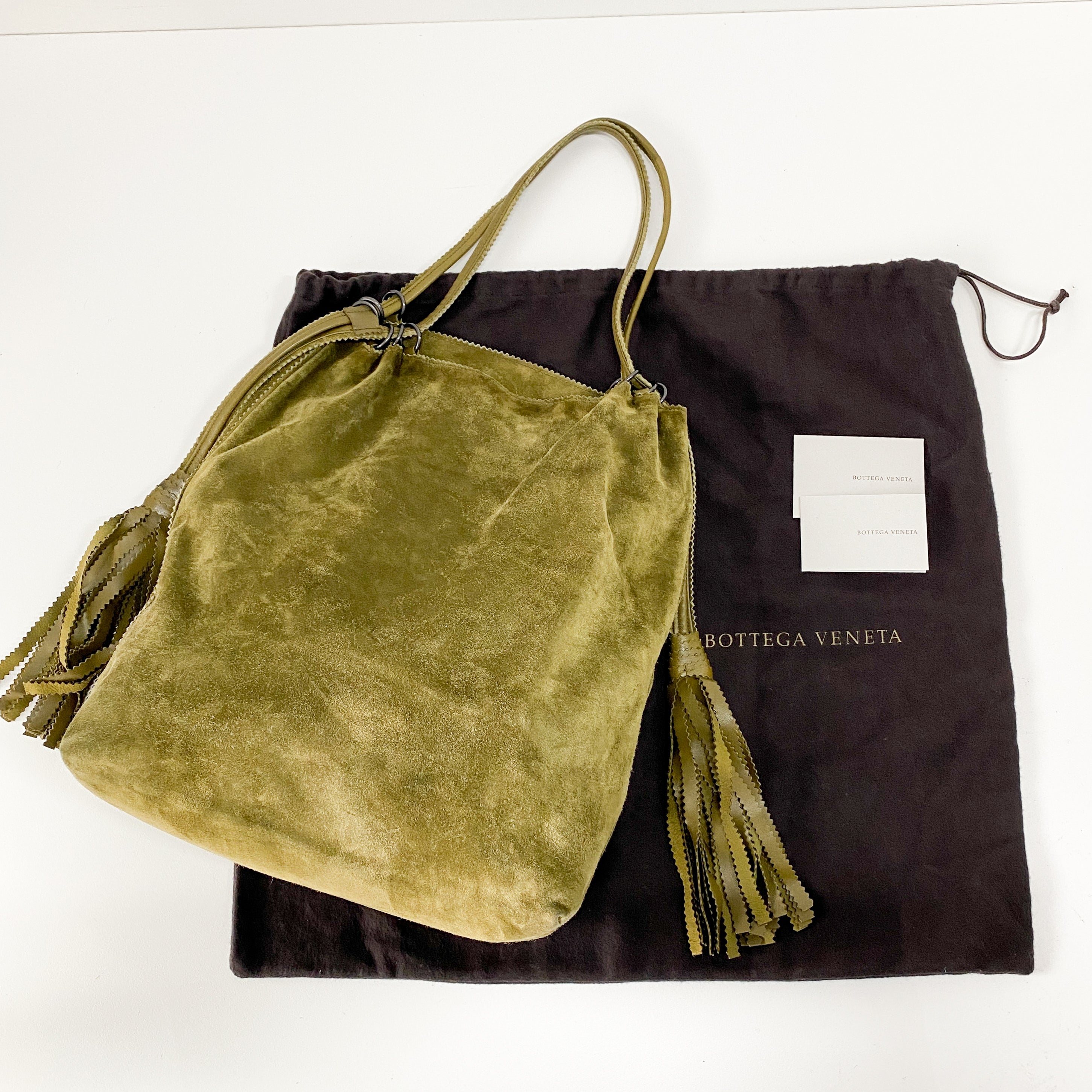 Green Suede Shoulder Bag