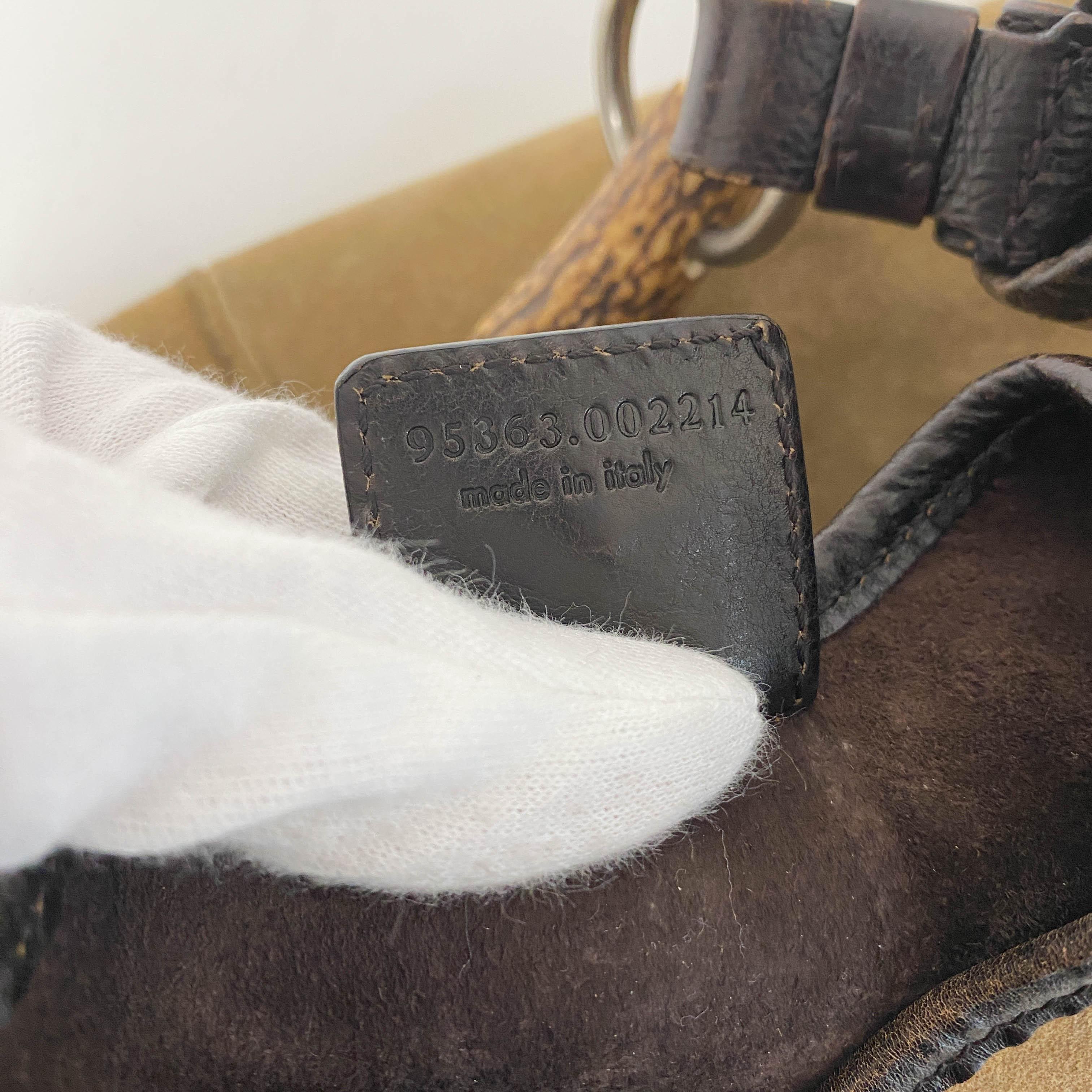 YSL Mombasa Brown Suede Shoulder Bag