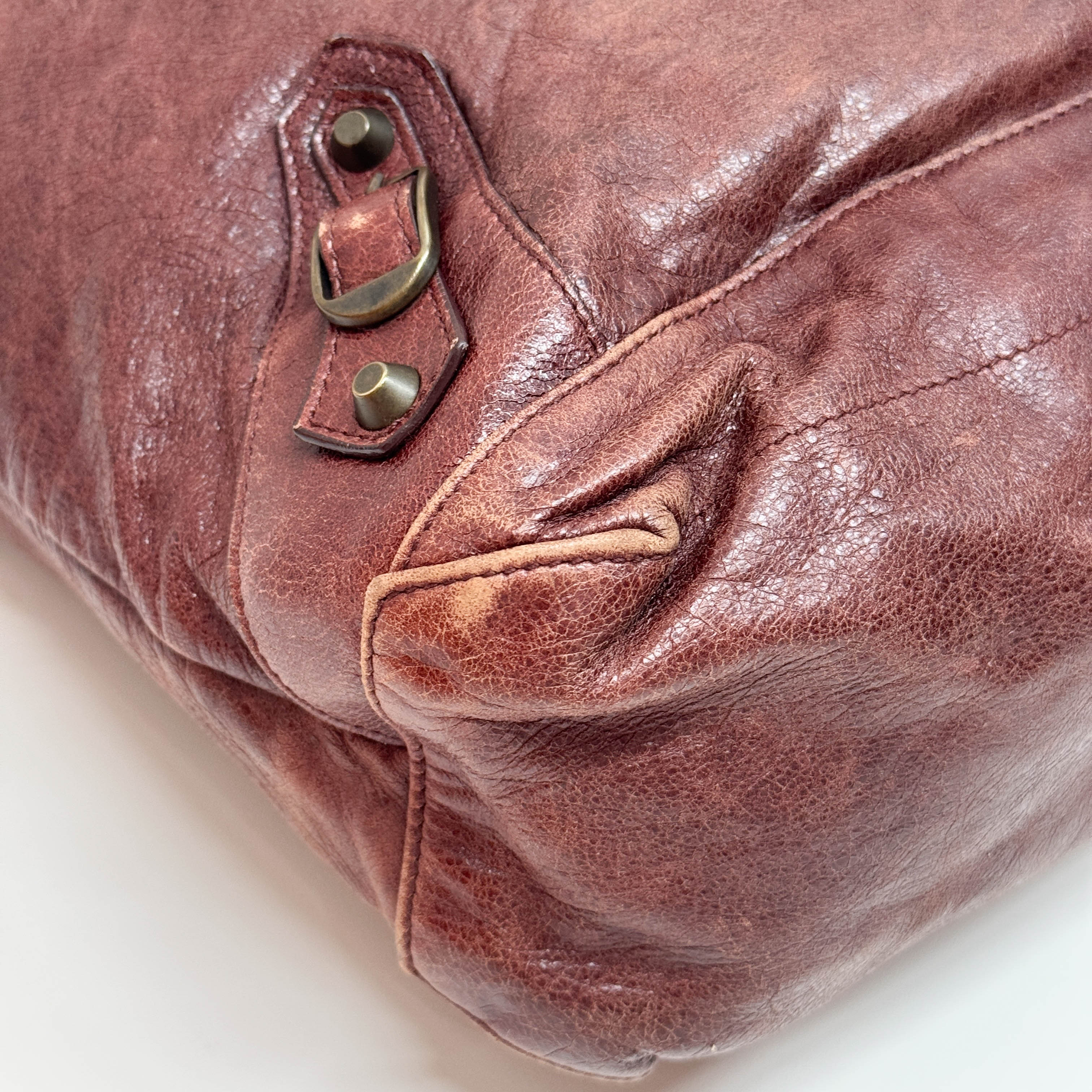 The Day Brown Calfskin Leather Hobo Bag