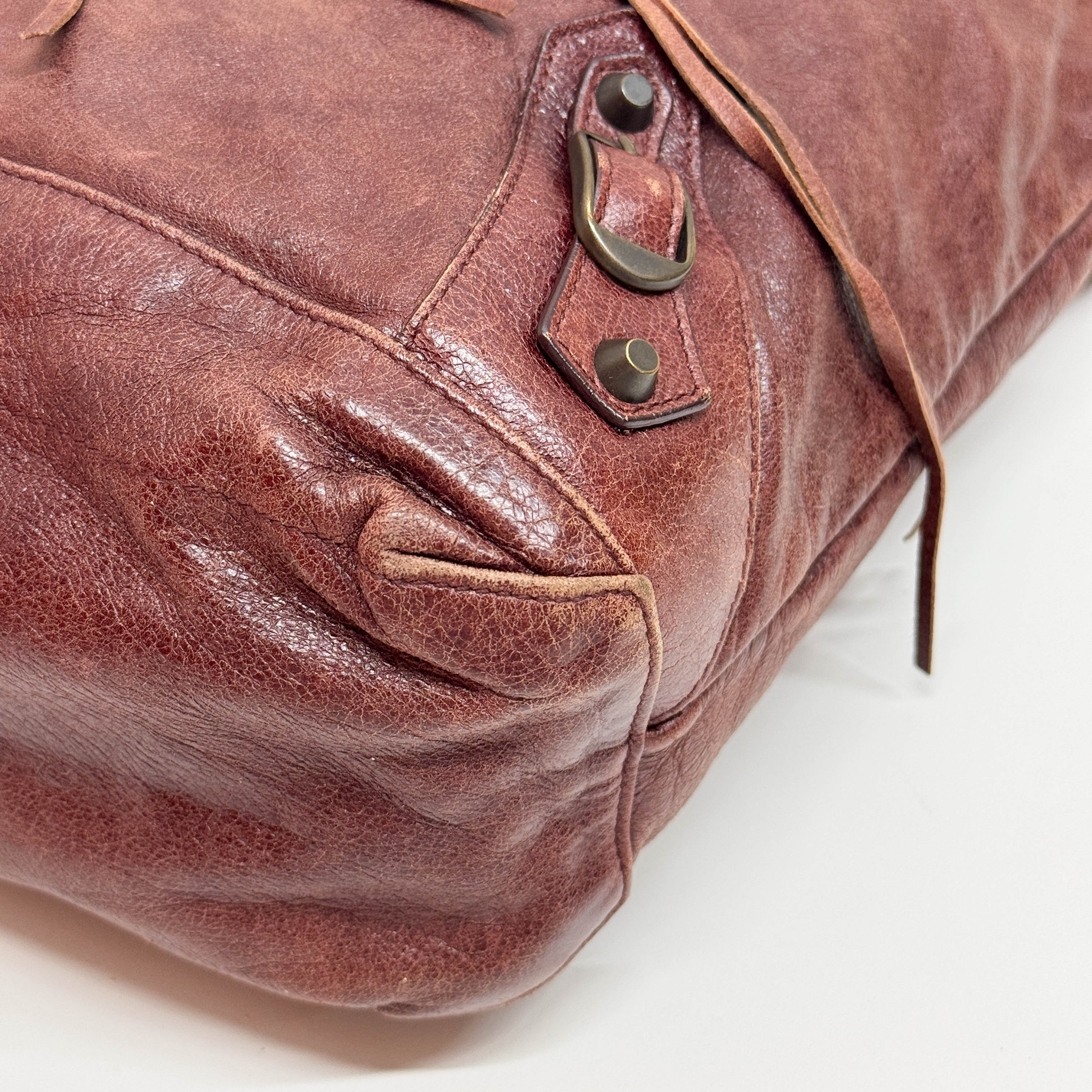 The Day Brown Calfskin Leather Hobo Bag