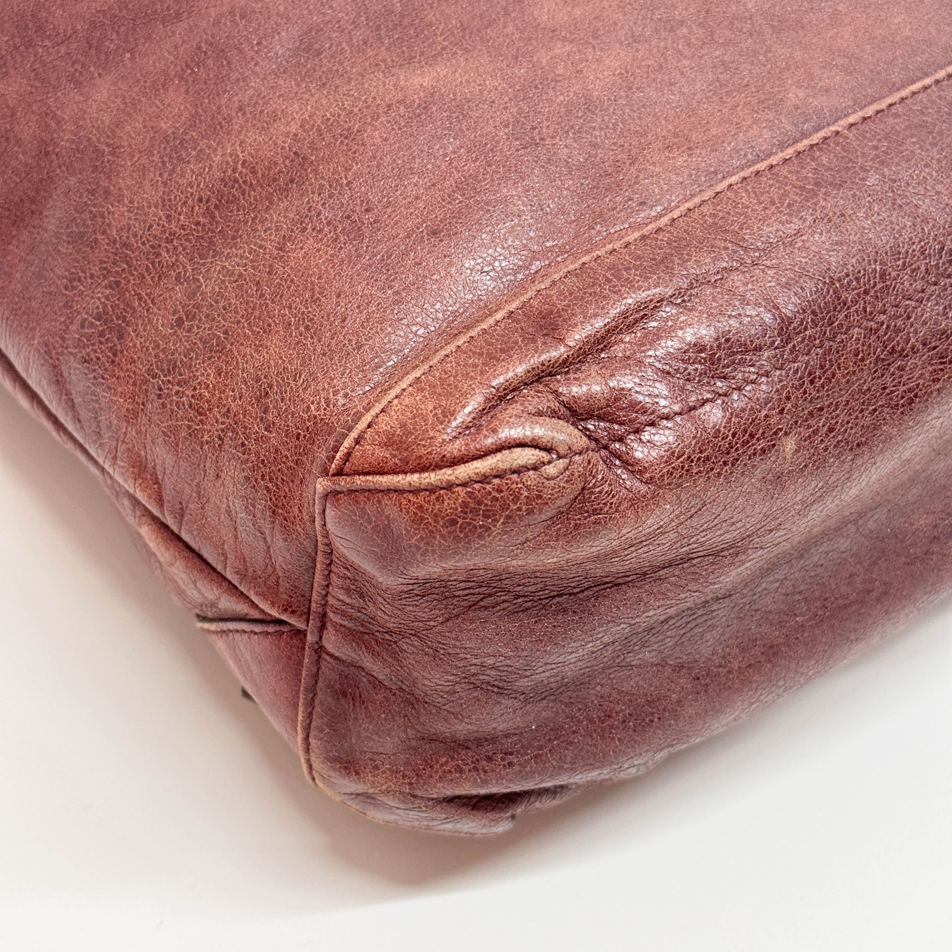 The Day Brown Calfskin Leather Hobo Bag