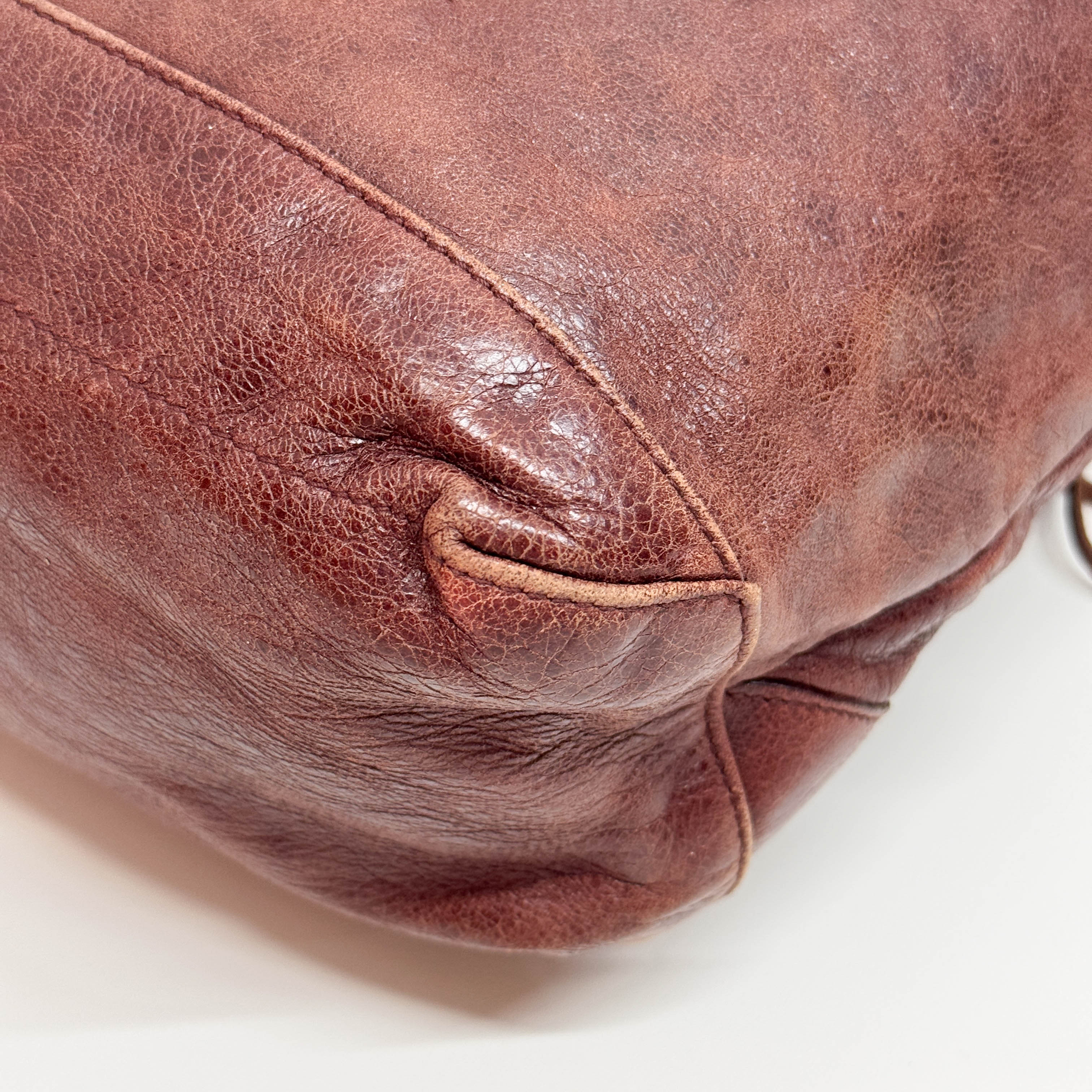 The Day Brown Calfskin Leather Hobo Bag