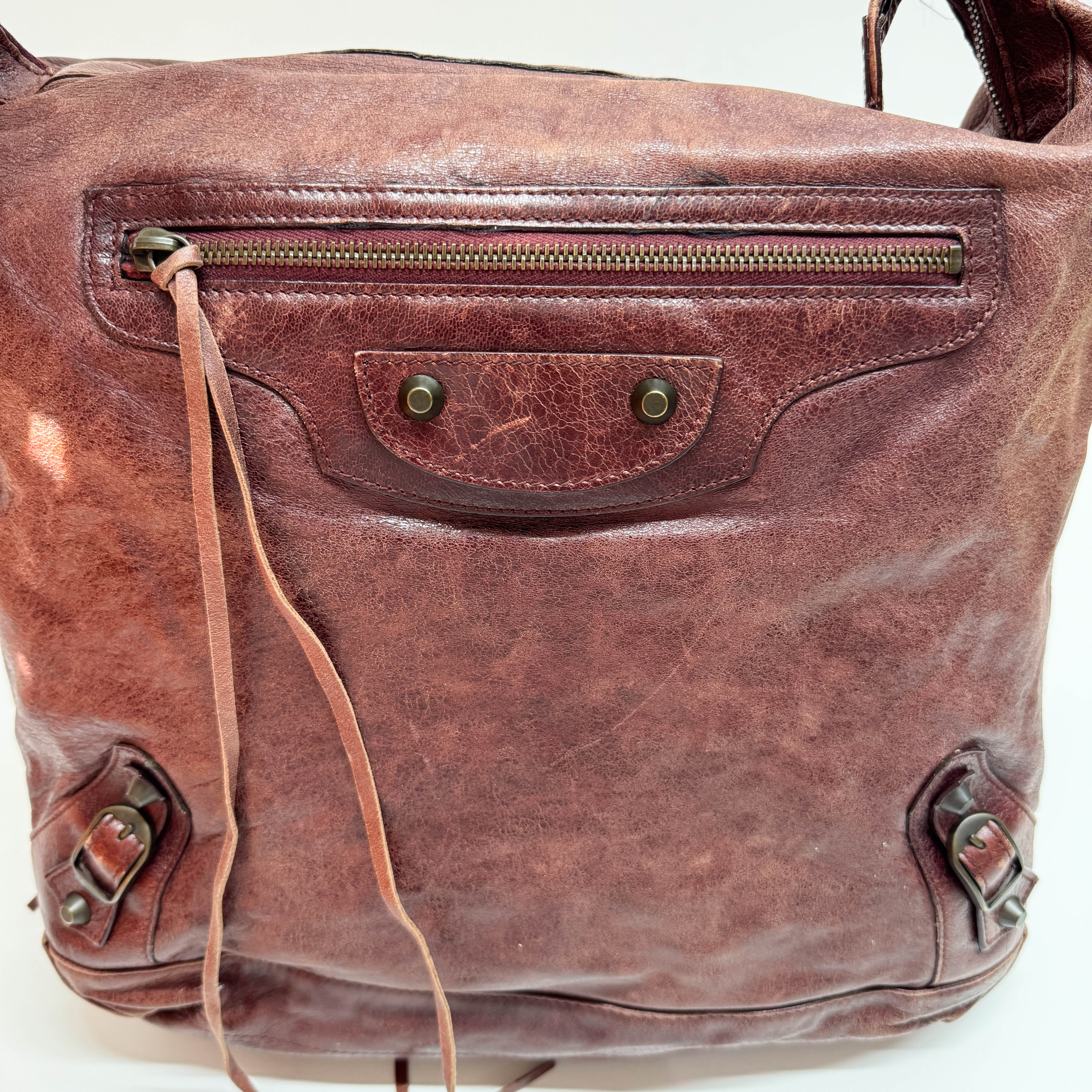 The Day Brown Calfskin Leather Hobo Bag
