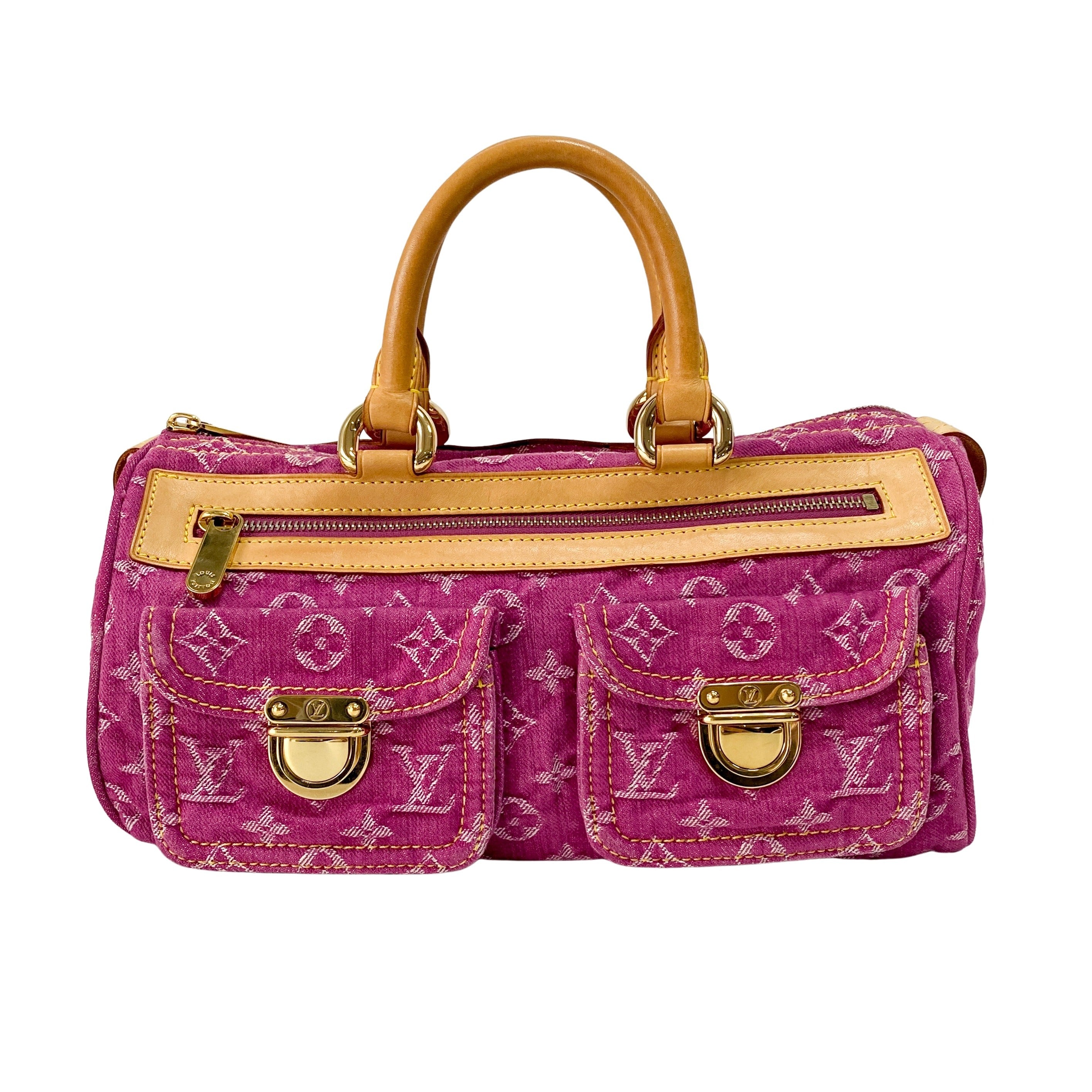 Neo Speedy Pink Denim Handbag