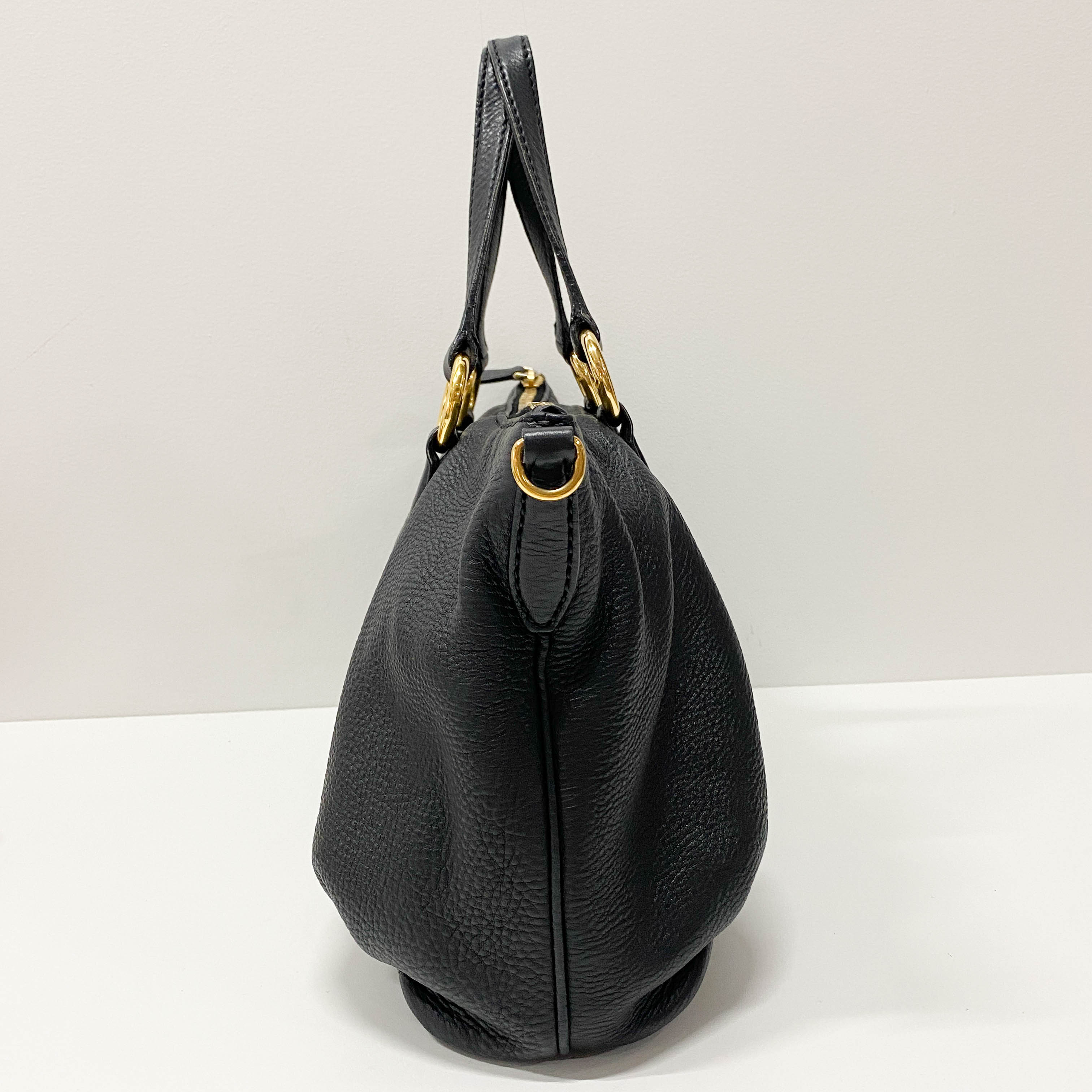 Archive Black Leather Shoulder Bag
