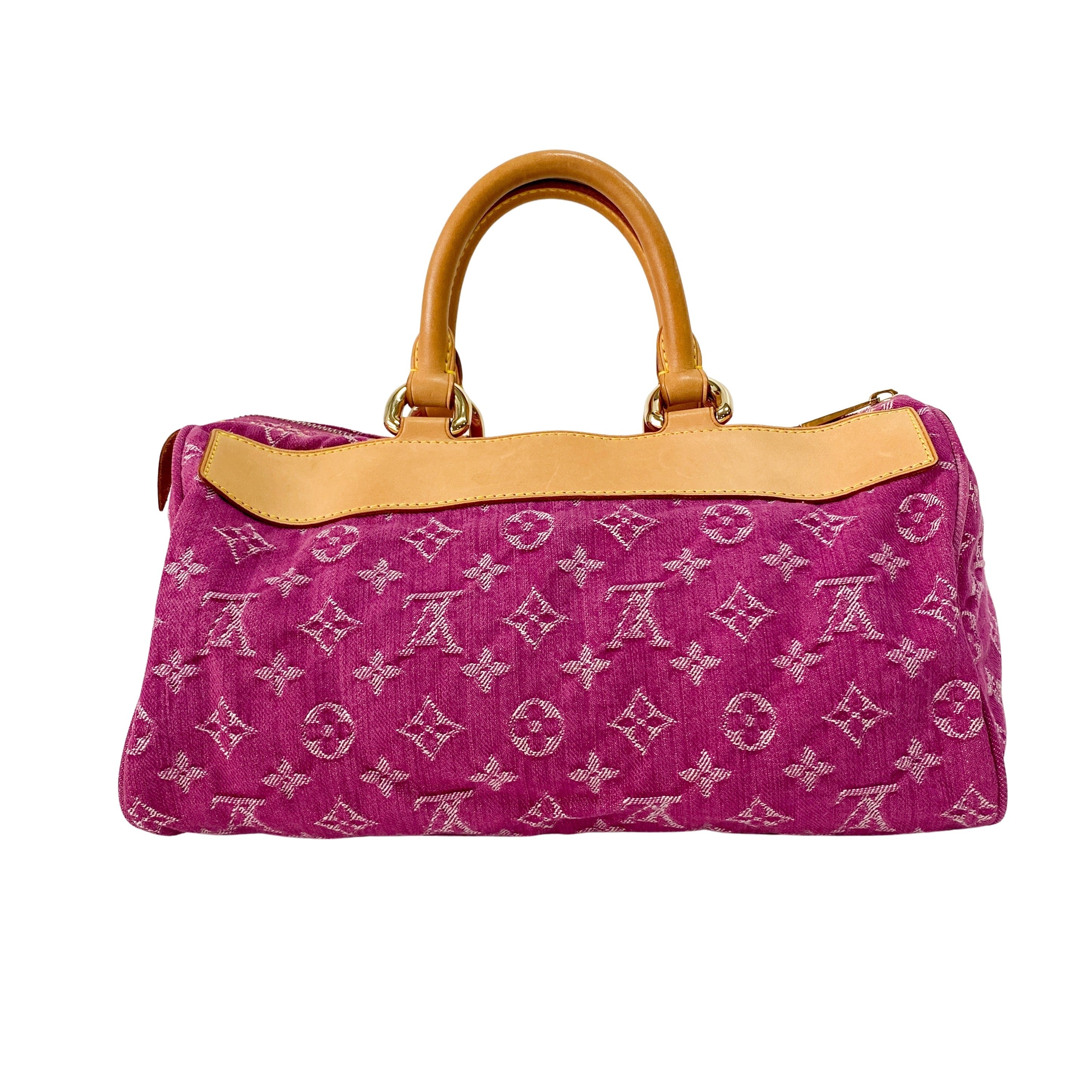 Neo Speedy Pink Denim Handbag