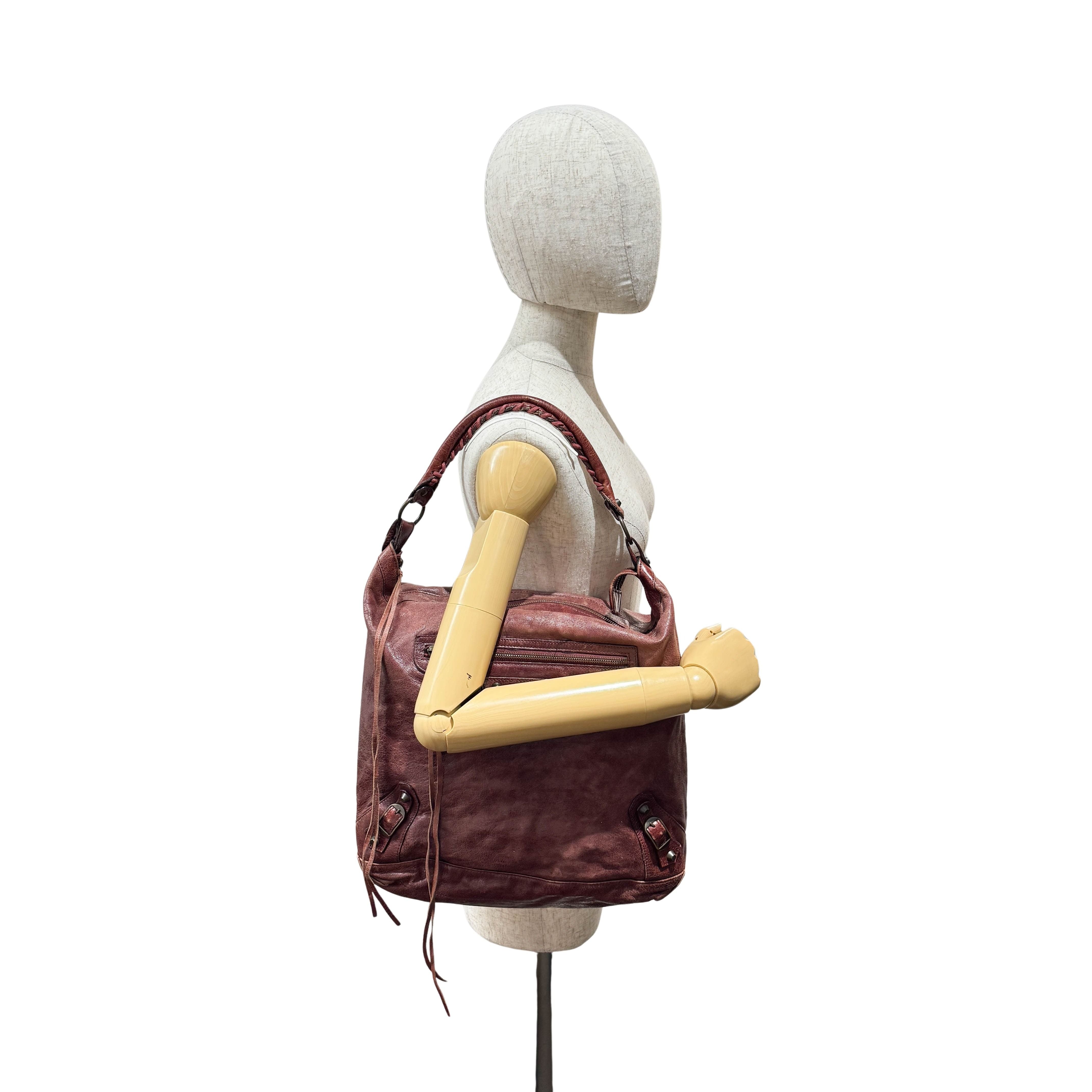 The Day Brown Calfskin Leather Hobo Bag