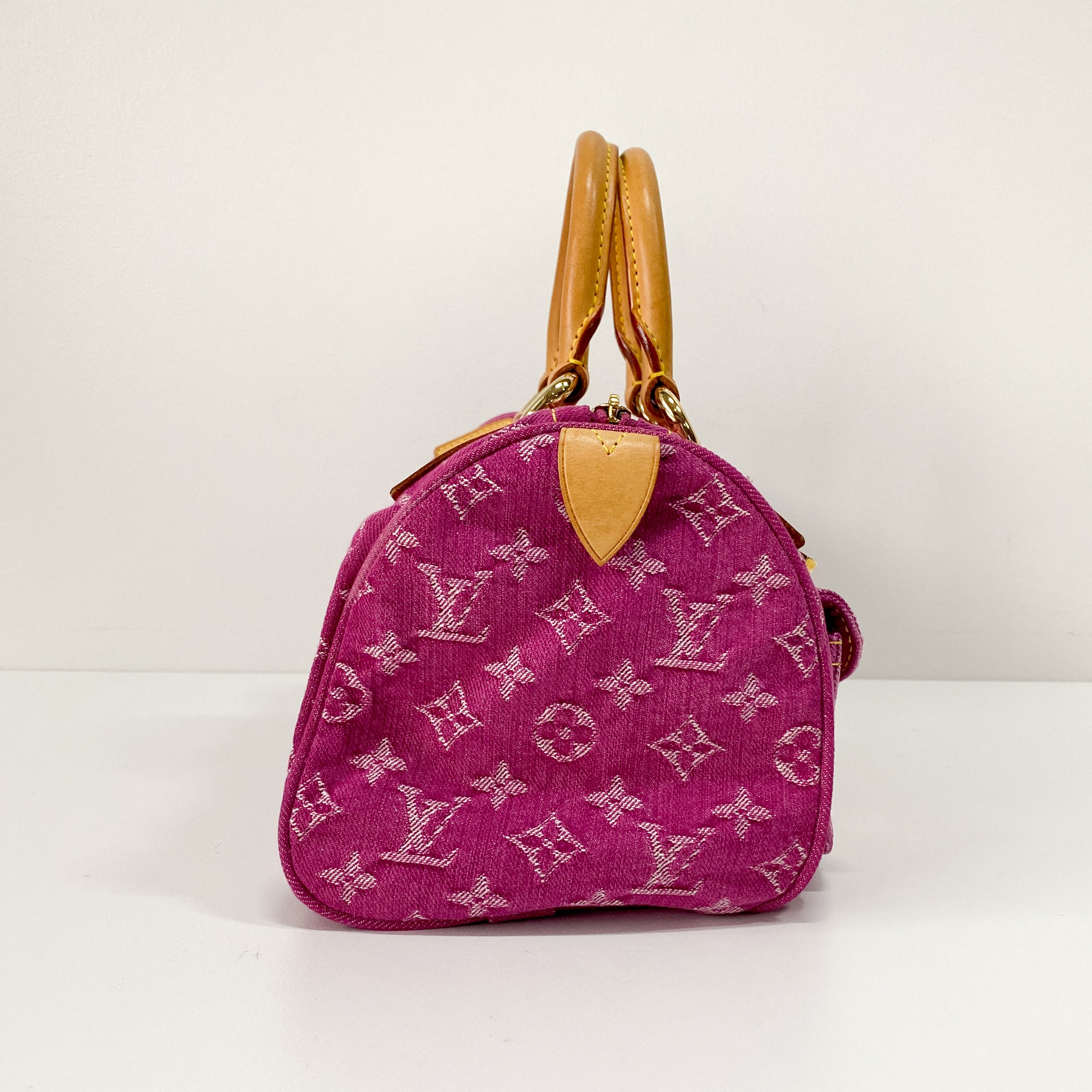 Neo Speedy Pink Denim Handbag