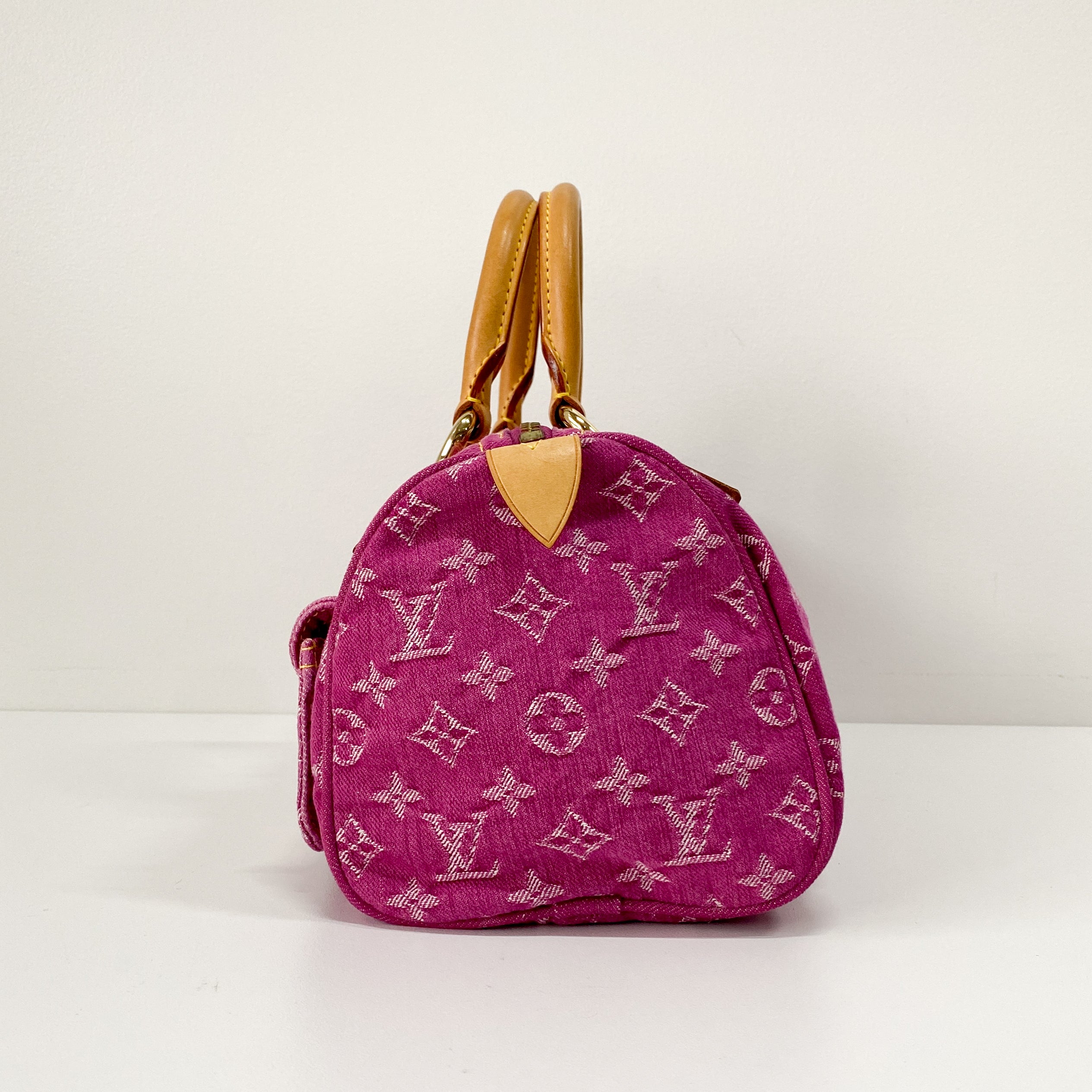 Neo Speedy Pink Denim Handbag