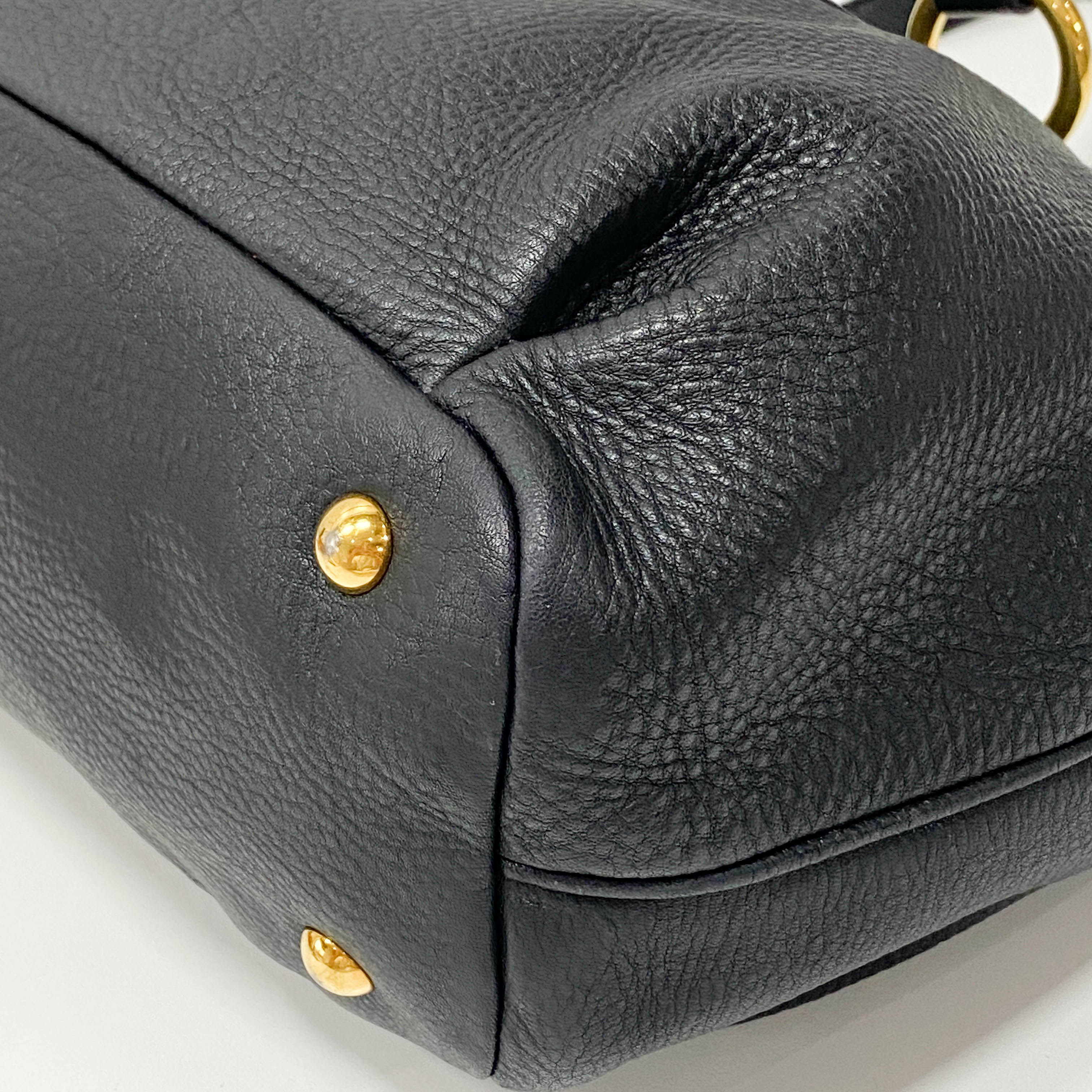 Archive Black Leather Shoulder Bag