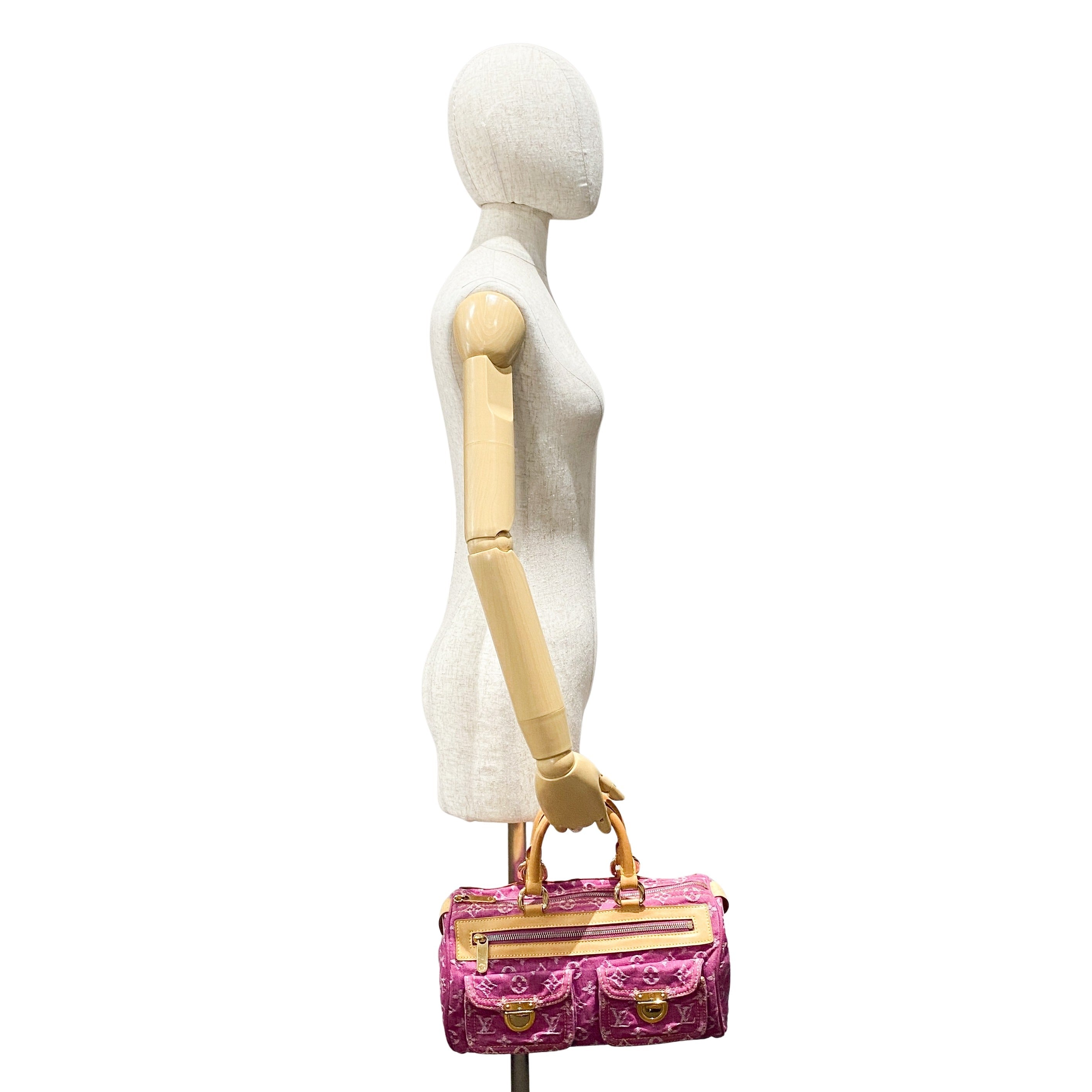 Neo Speedy Pink Denim Handbag