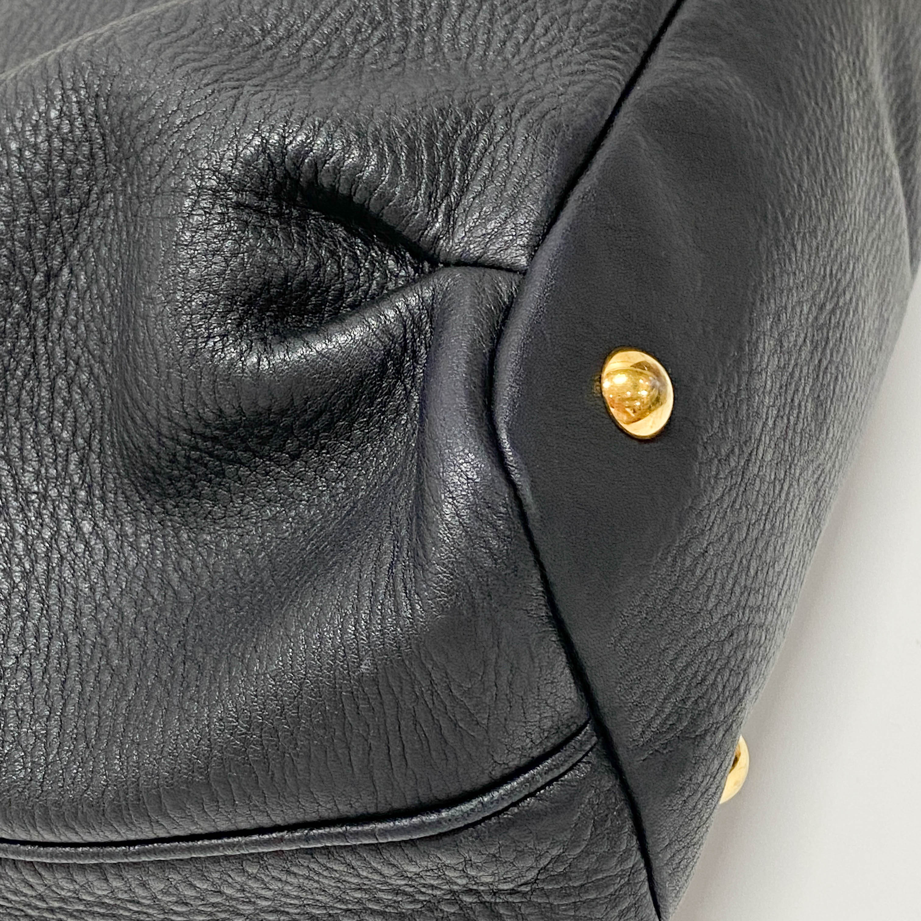 Archive Black Leather Shoulder Bag