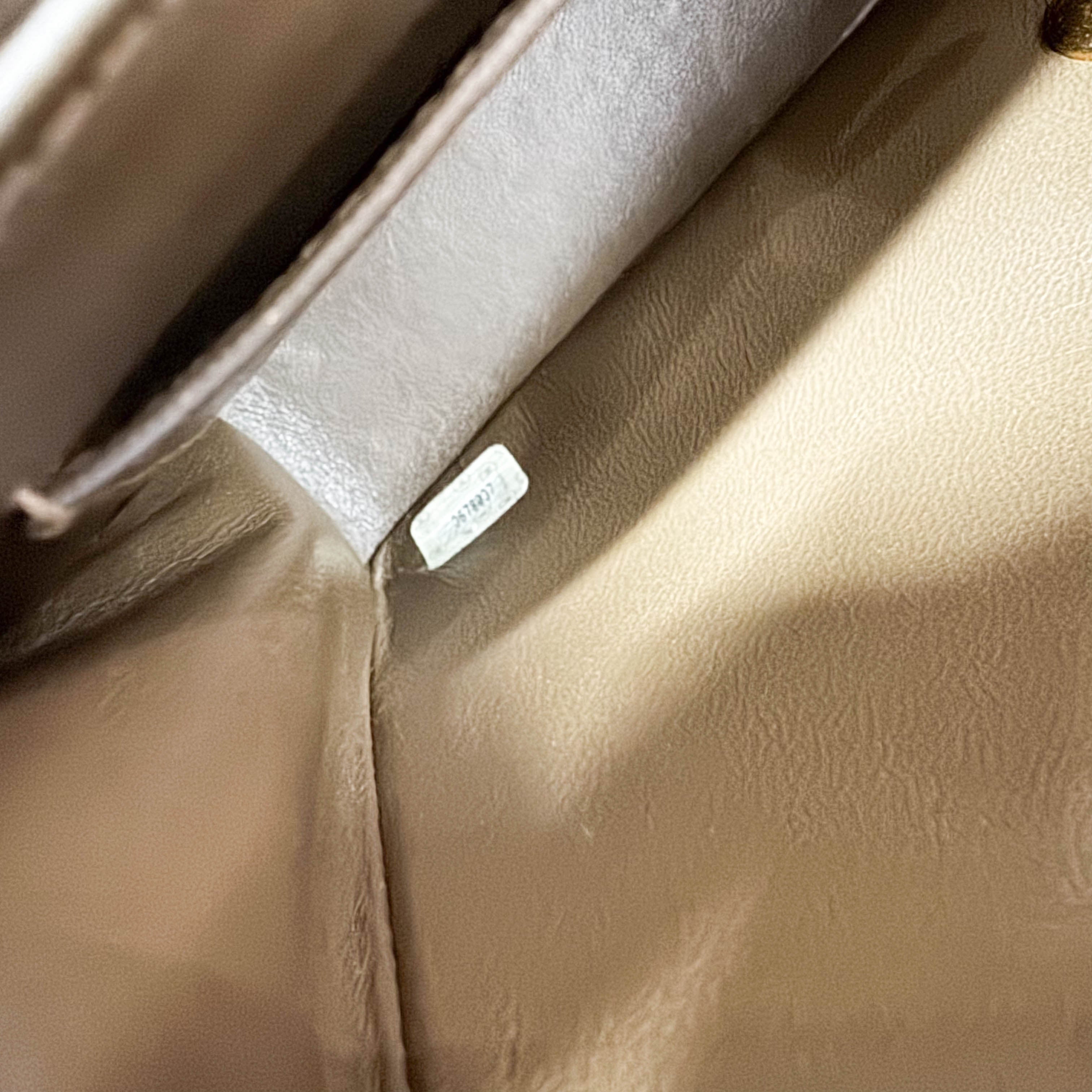 Timeless Classic Quilted Single Flap Suede Khaki Shoulder Bag Chain Gold Hardware