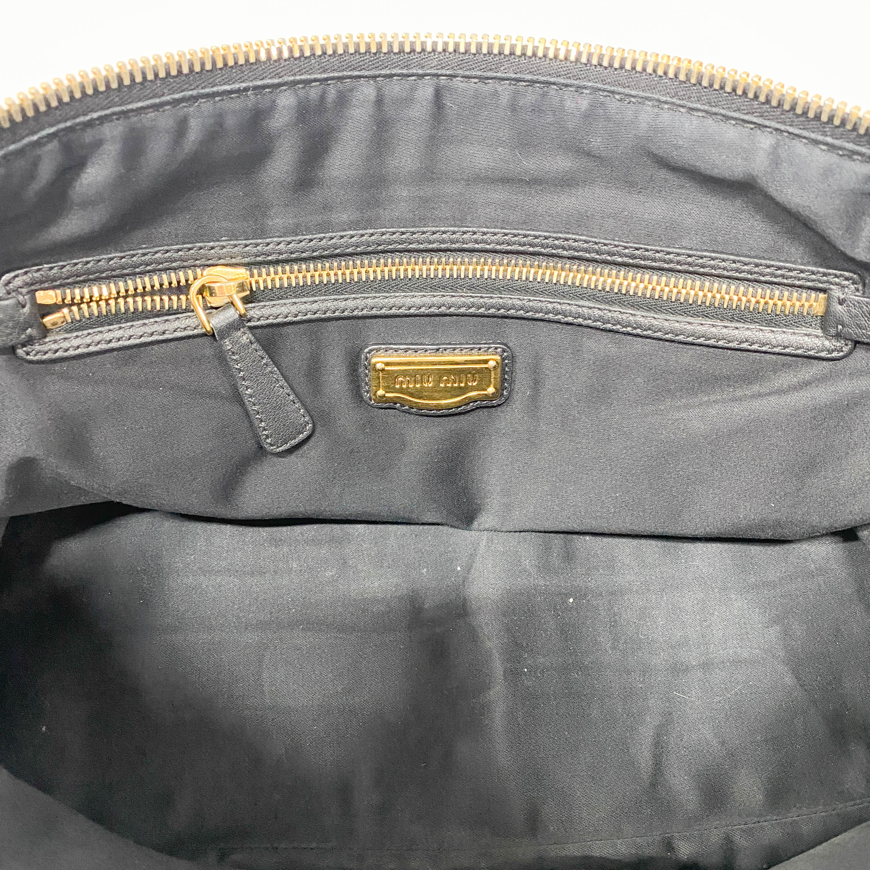 Archive Black Leather Shoulder Bag