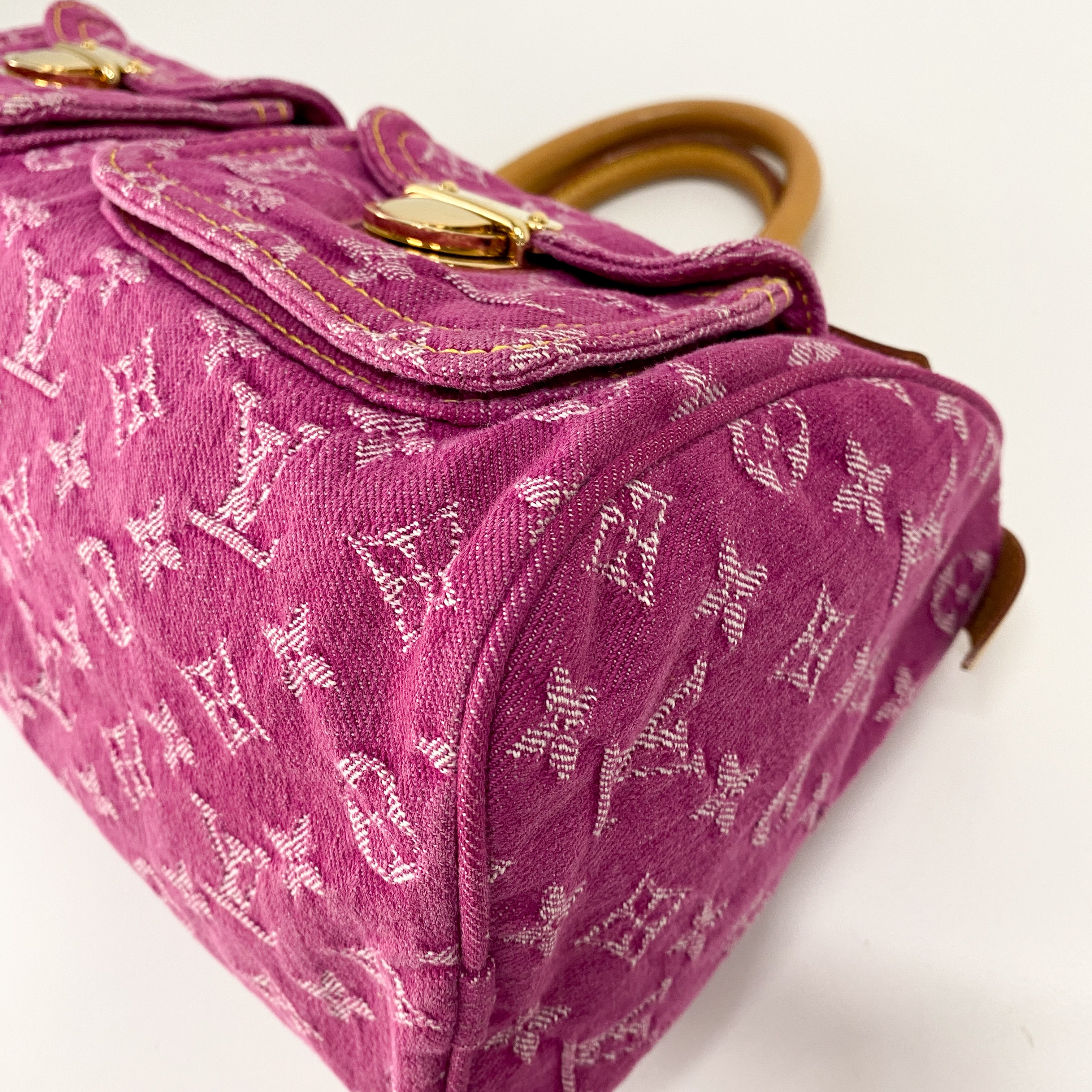 Neo Speedy Pink Denim Handbag