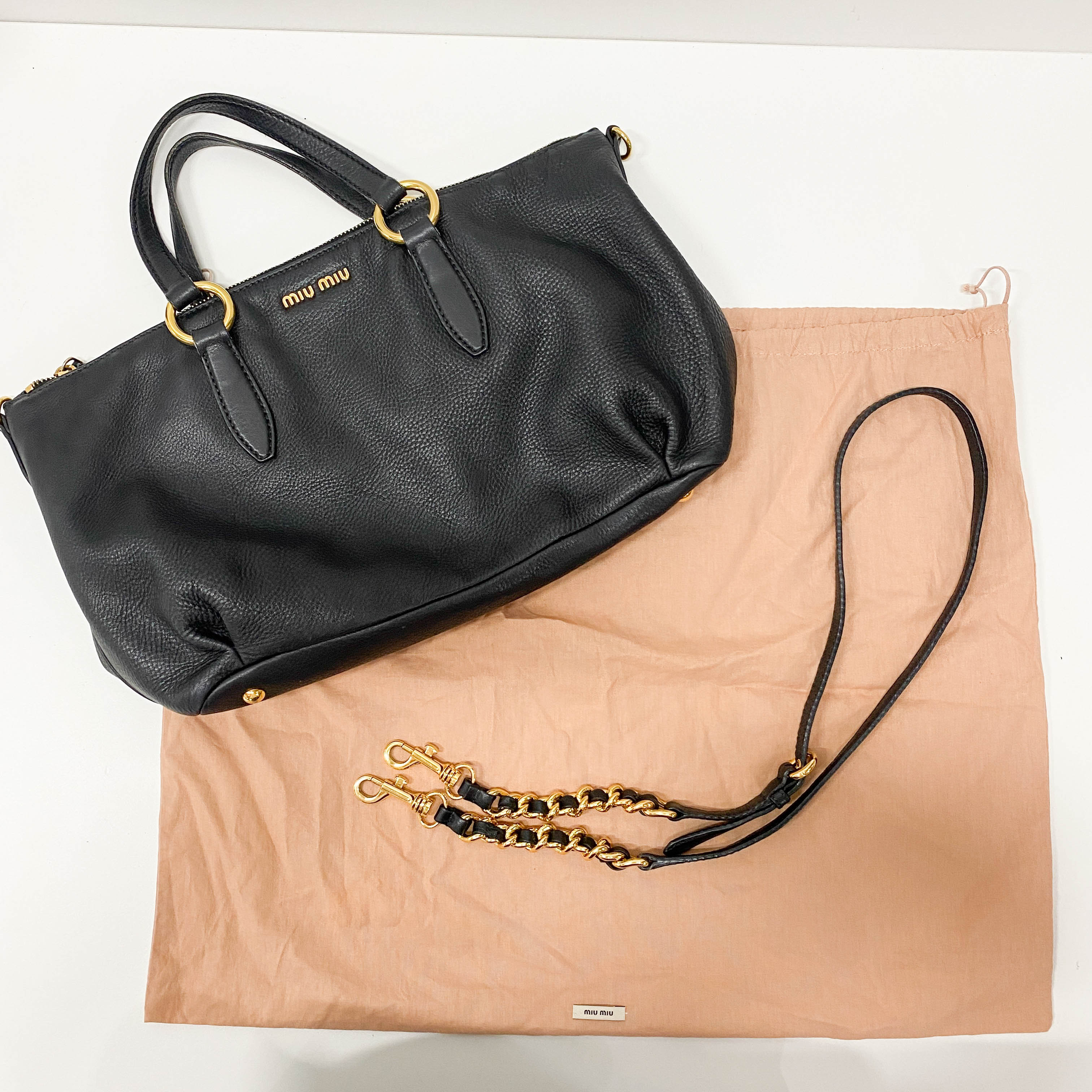 Archive Black Leather Shoulder Bag