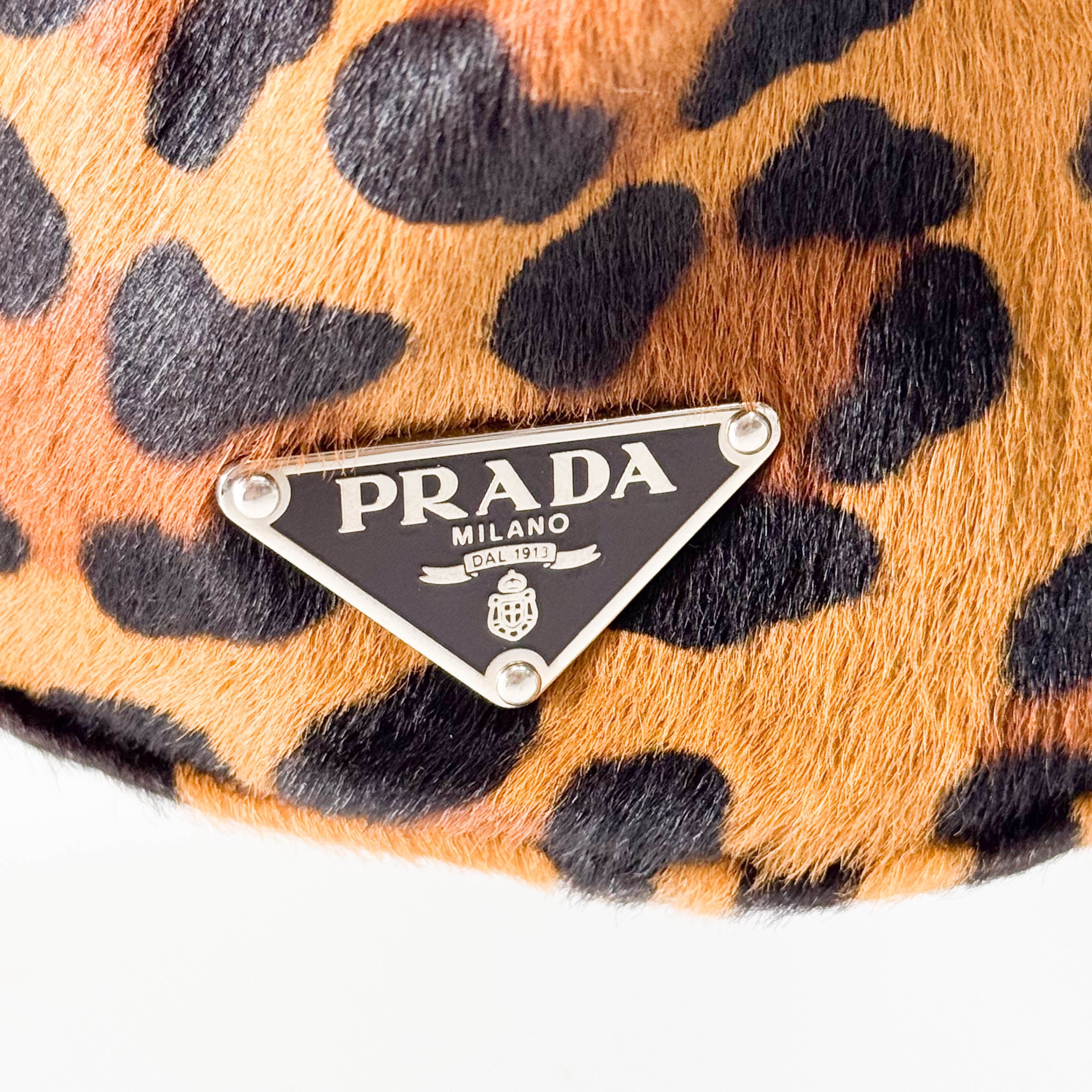 Brown Leopard Print Pony Hair Handbag