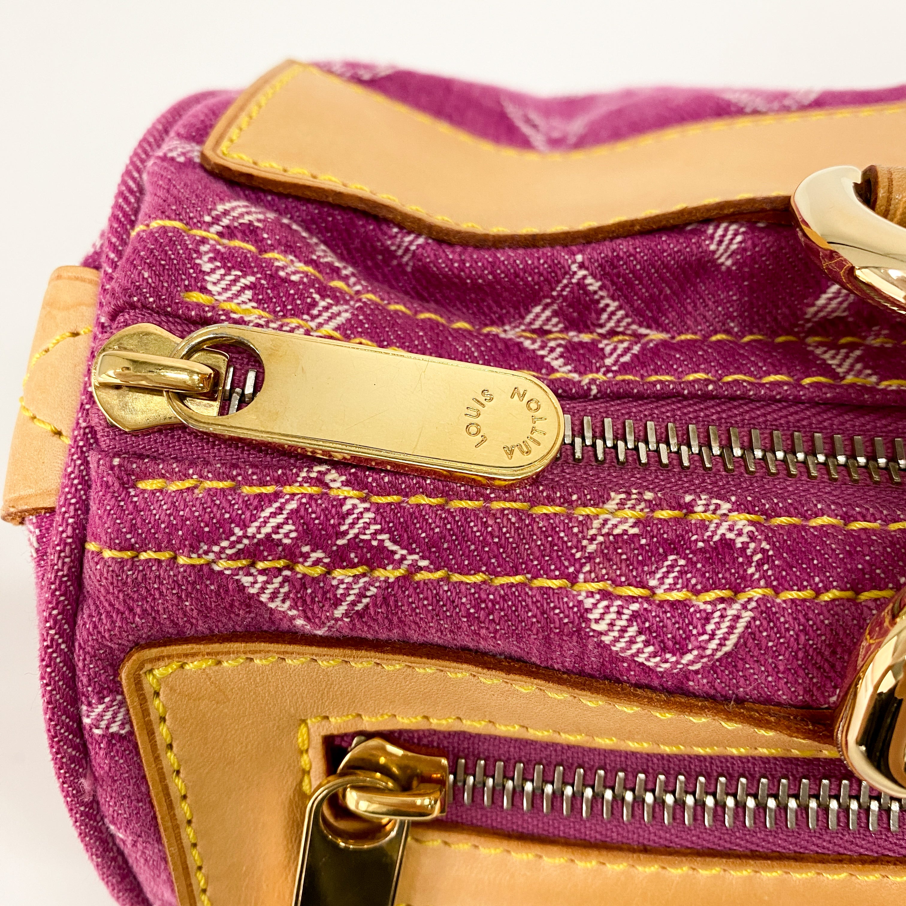 Neo Speedy Pink Denim Handbag