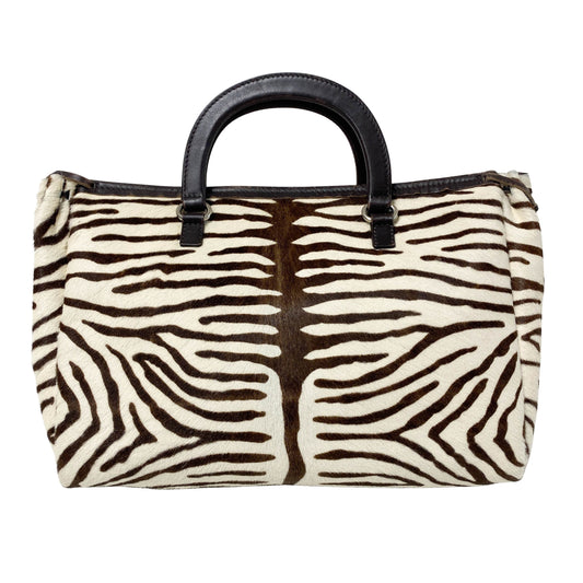 Pony Hair Zebra Print Totes