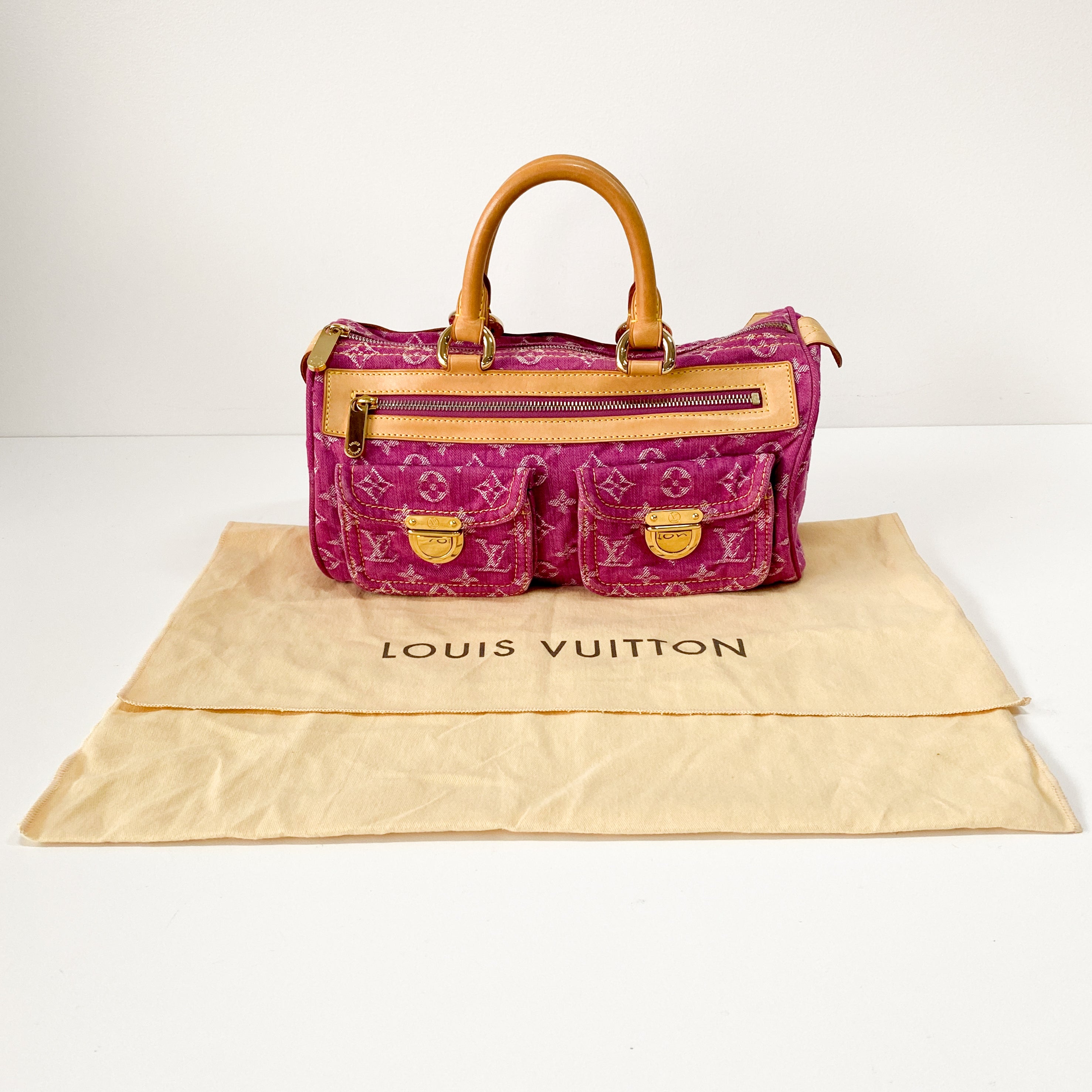 Neo Speedy Pink Denim Handbag