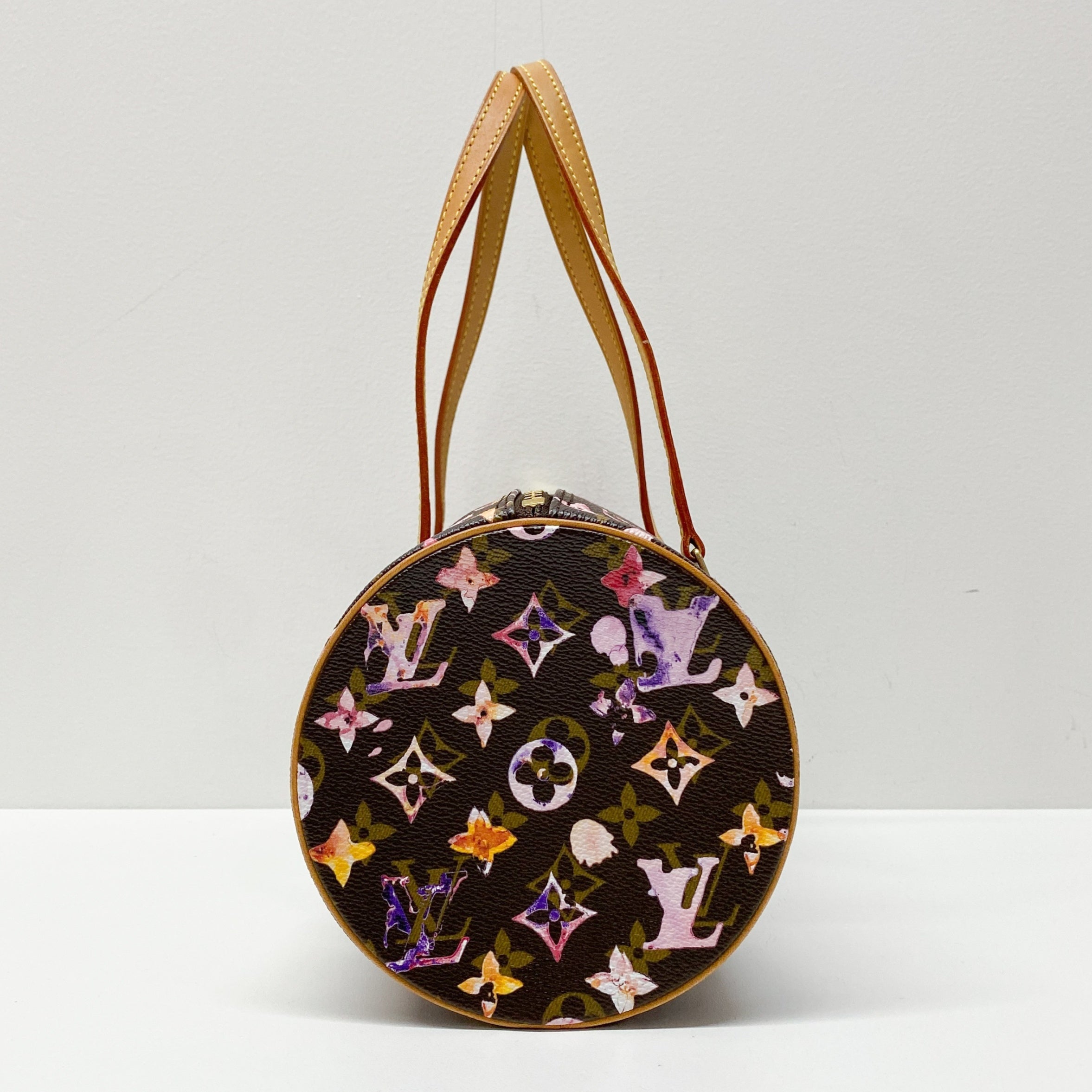 Papillon Watercolour Monogram Brown Canvas Shoulder Bag